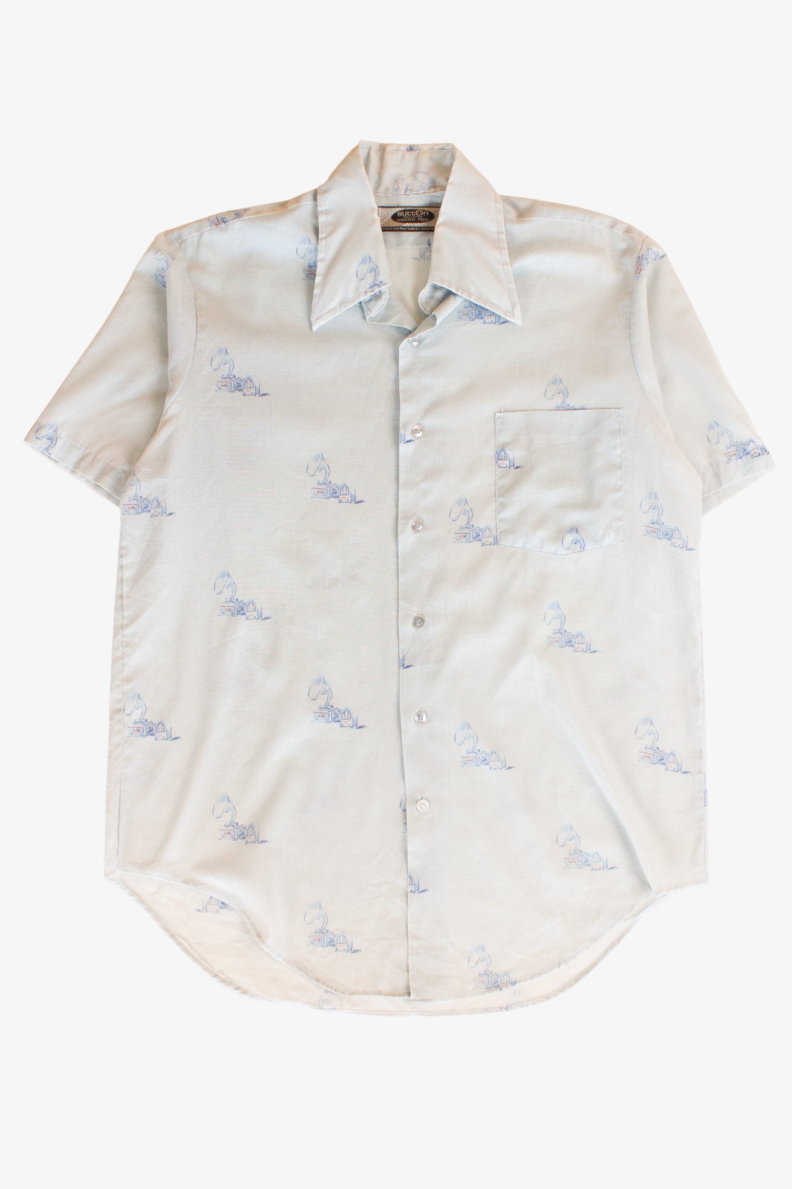 Vintage Gramophones Button Up Shirt (1980s)
