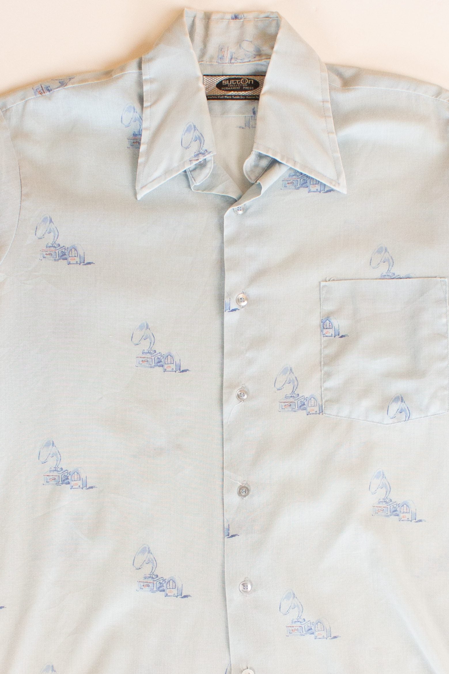 Vintage Gramophones Button Up Shirt (1980s)
