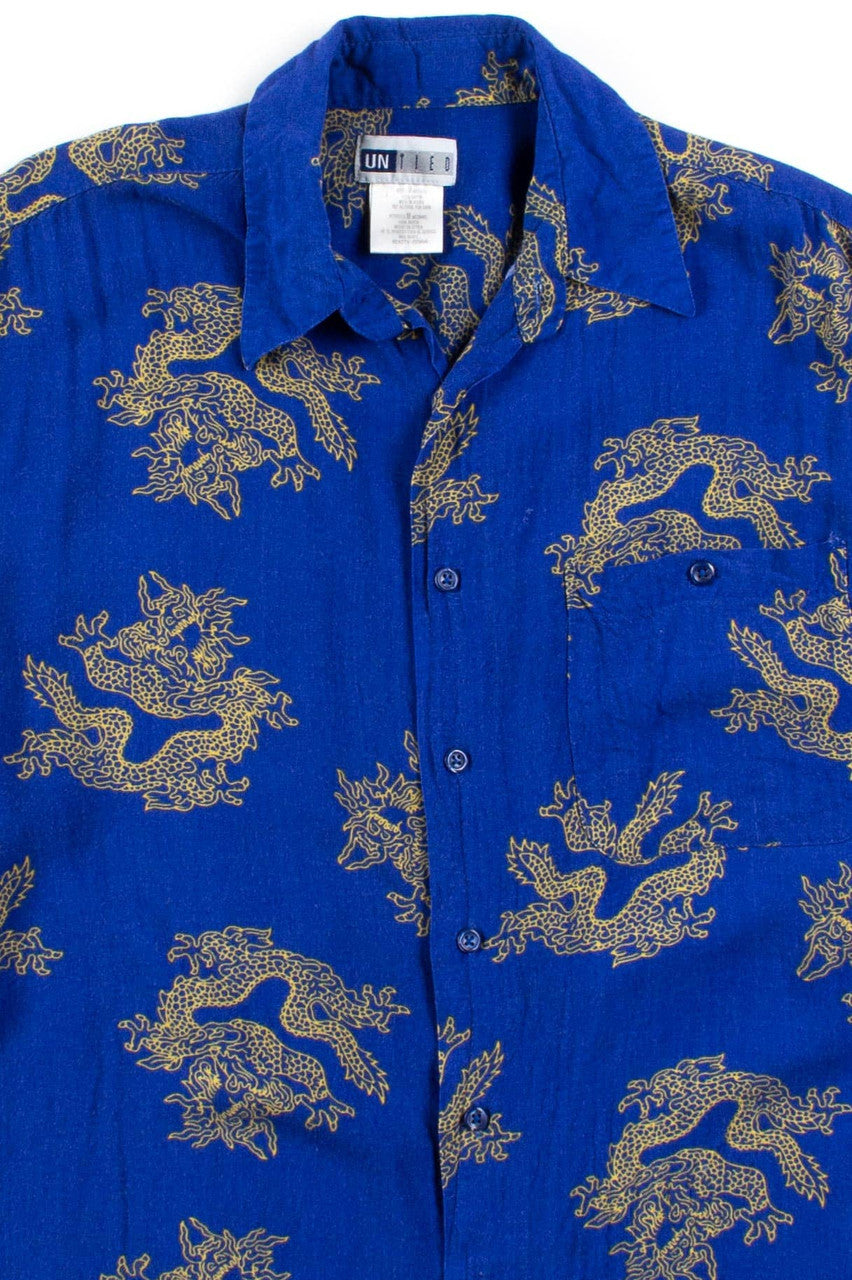 Vintage Dragons Button Up Shirt