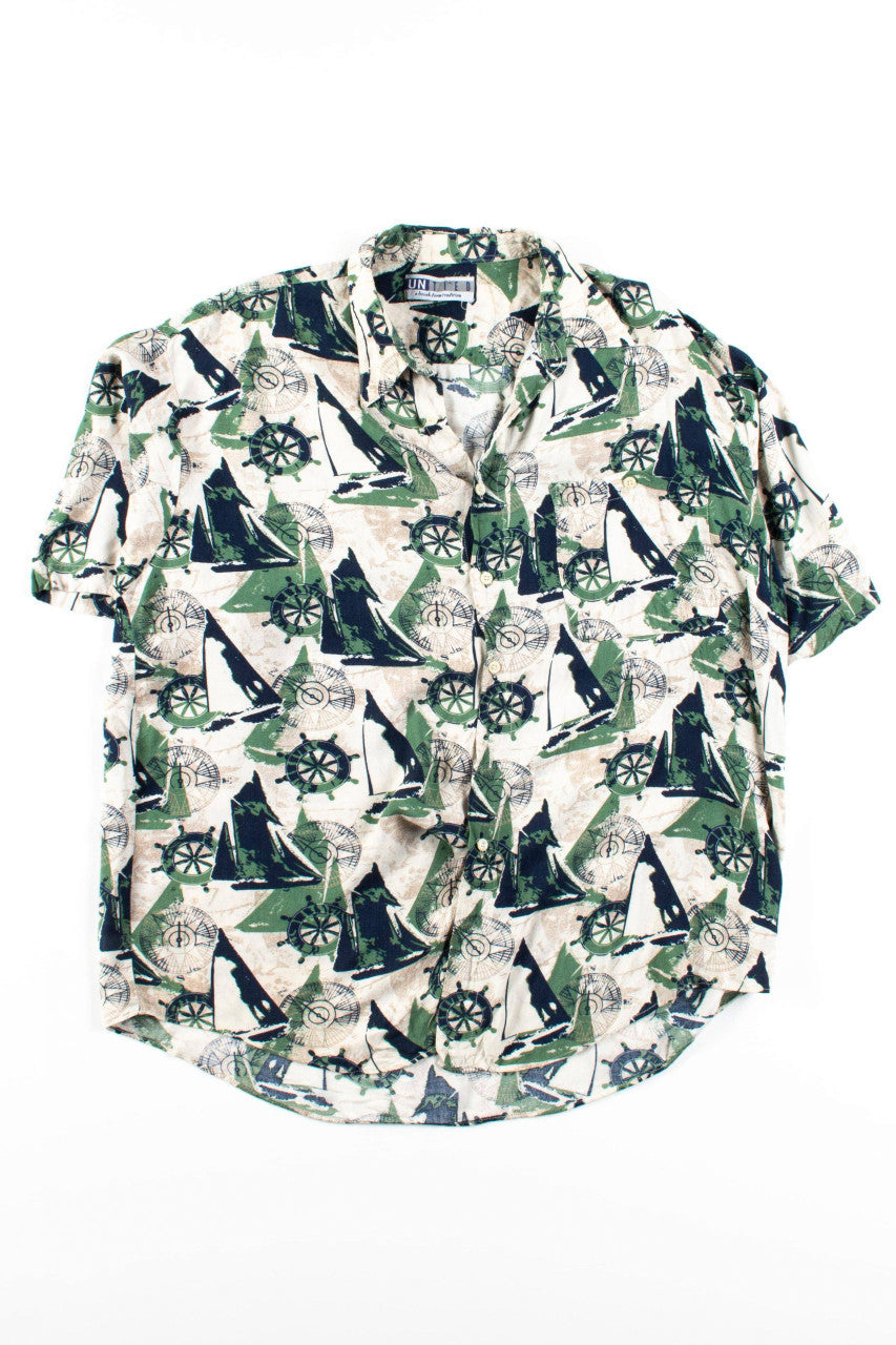 Vintage Nautical Button Up Shirt