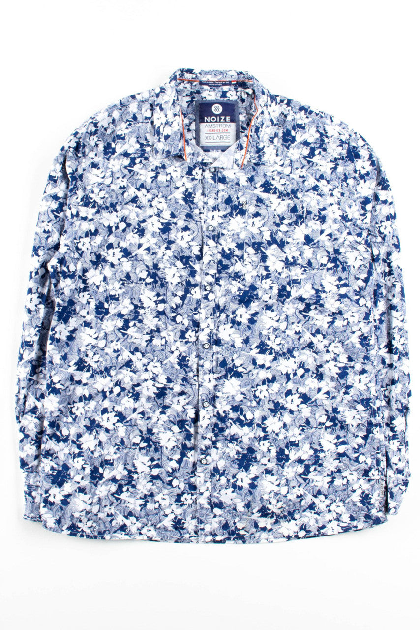 Blue Floral Button Up Shirt 1