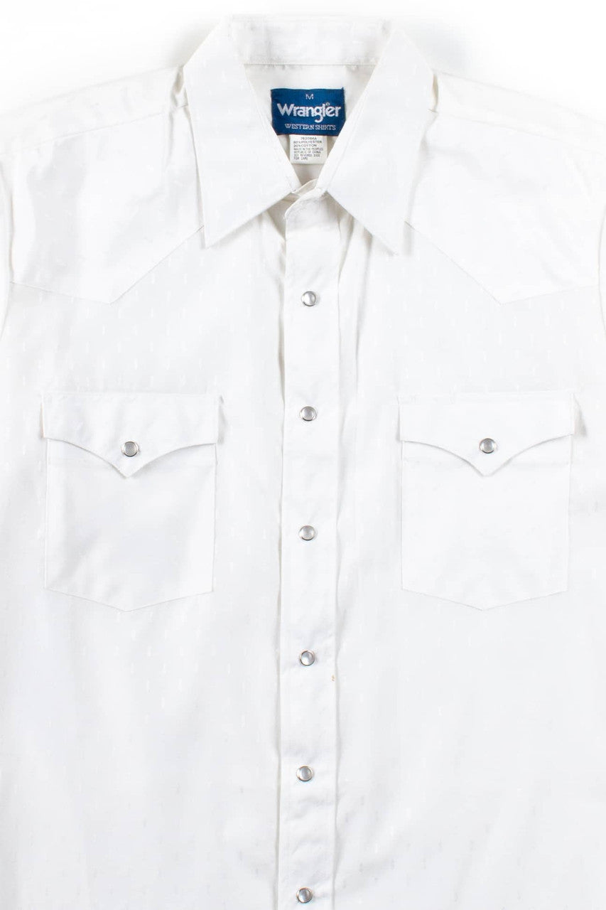 Vintage White Wrangler Button Up Shirt