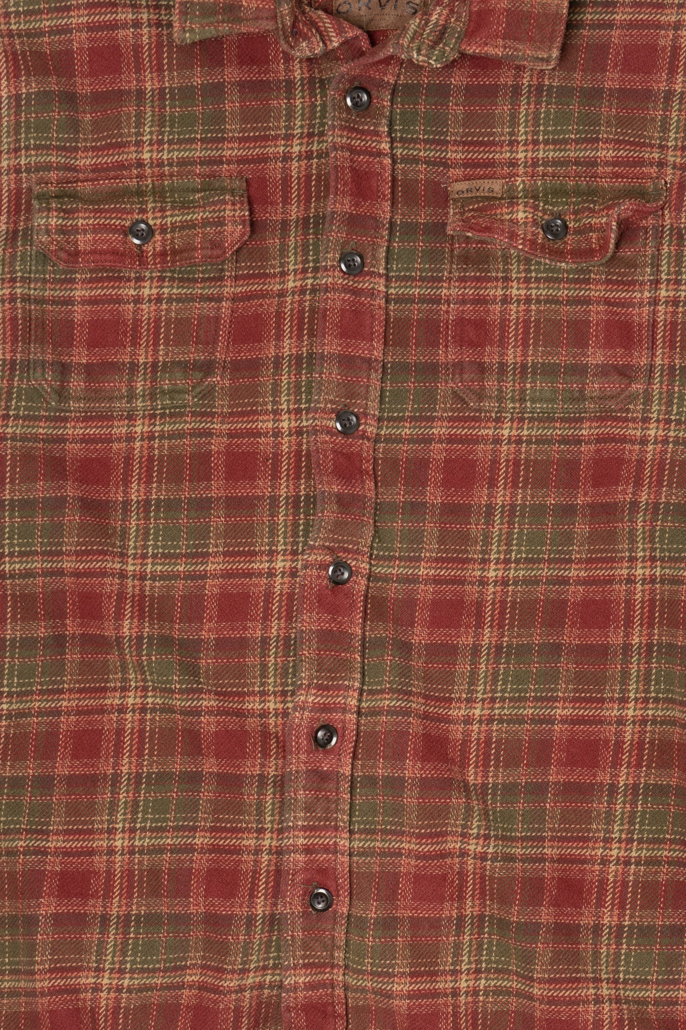 Red Orvis Flannel Shirt