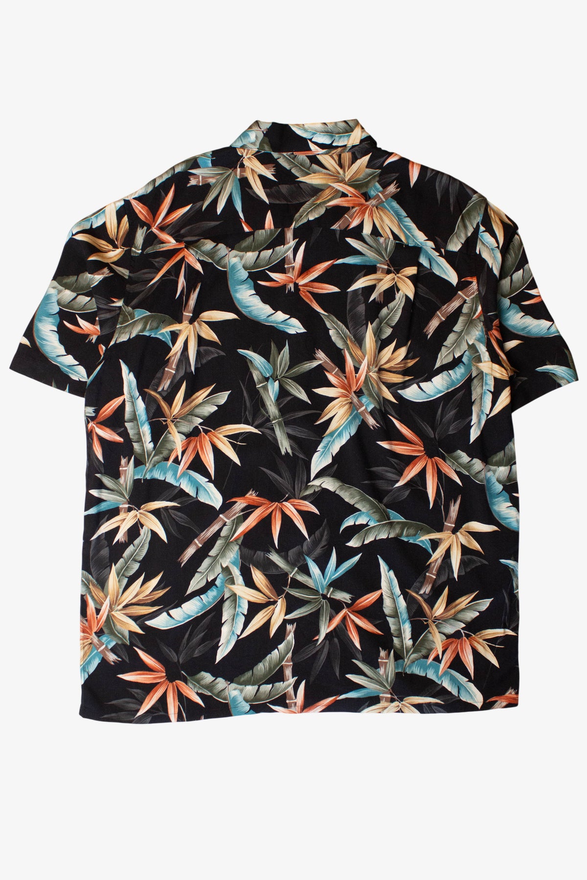 Black Multicolor Leaves Button Up Shirt (2000s)