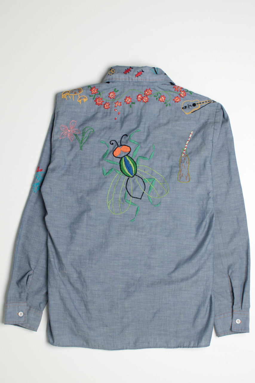 Vintage Nature Art Button Up Shirt