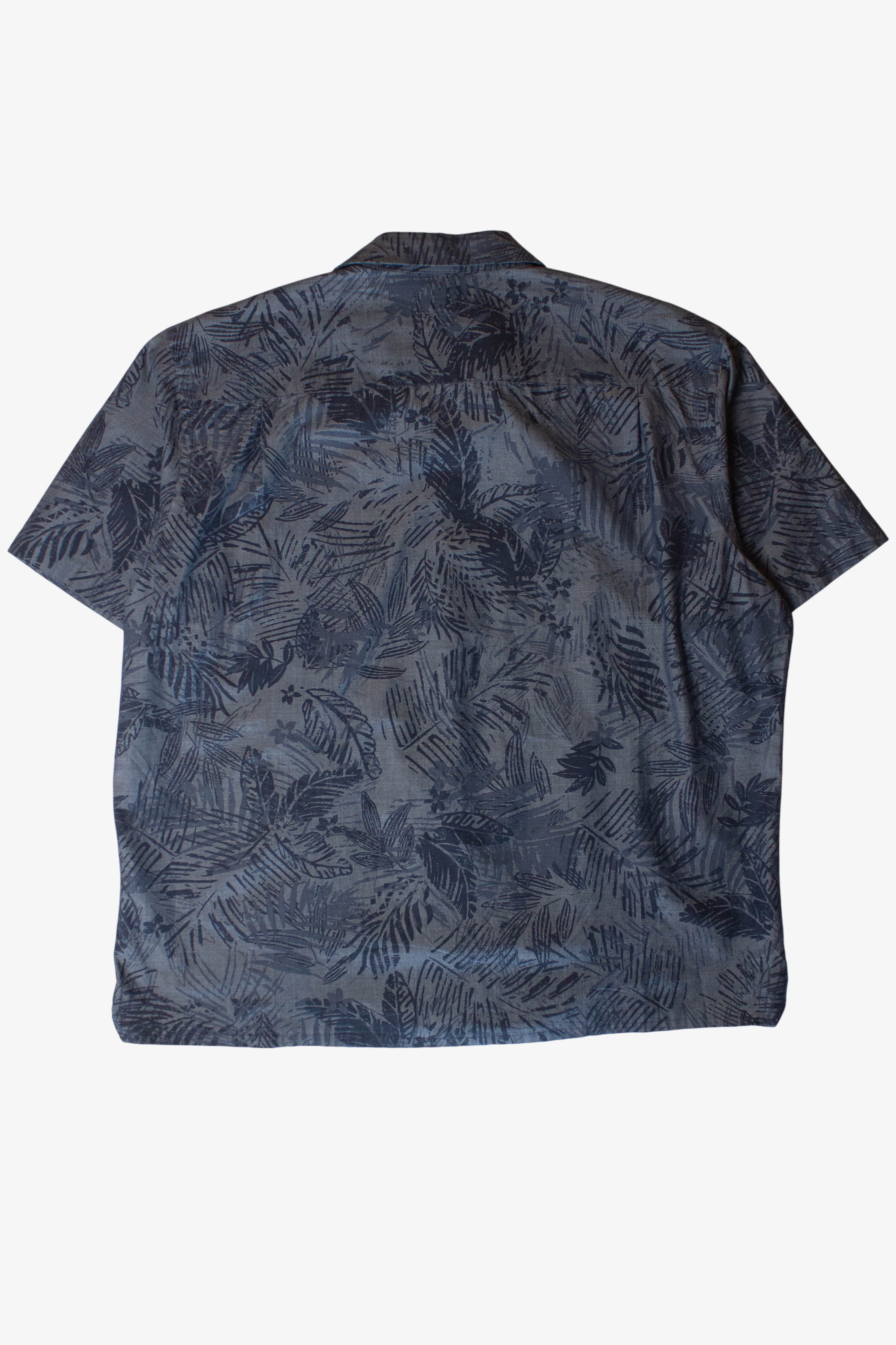Blue Monochrome Palms Button Up Shirt (2000s)
