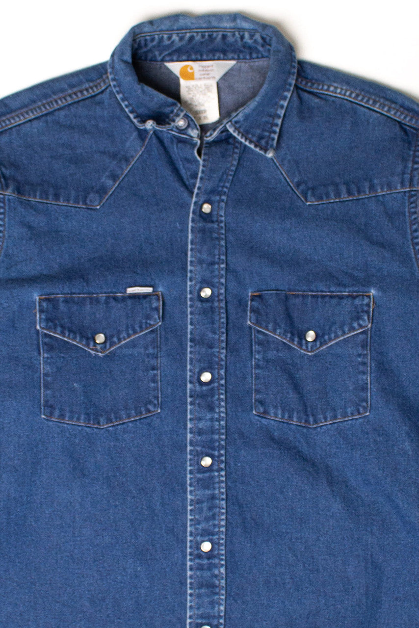 Vintage Carhartt Denim Button Up Shirt