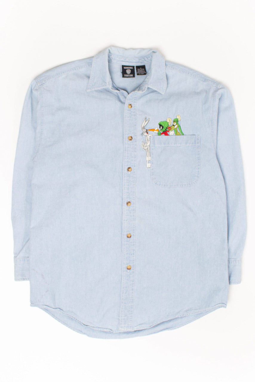 Vintage Marvin the Martian & Bugs Button Up Shirt