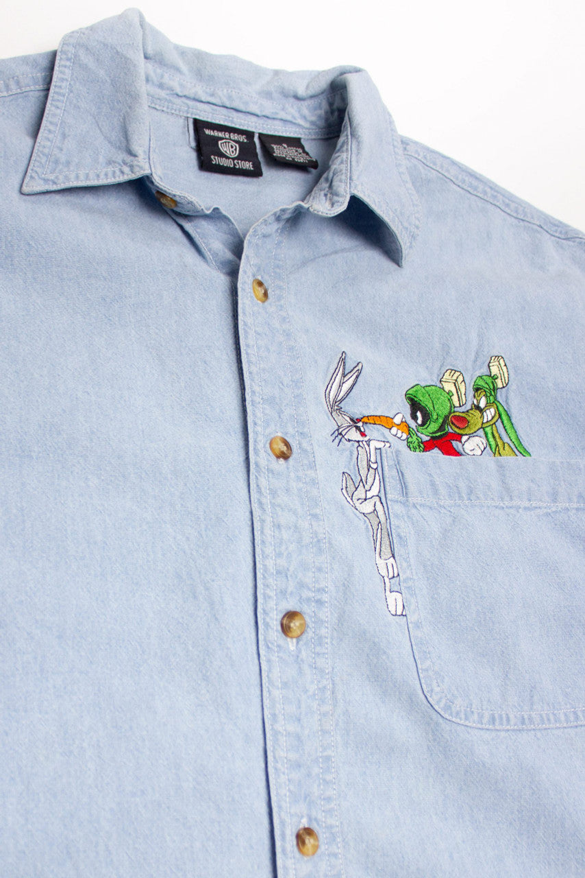 Vintage Marvin the Martian & Bugs Button Up Shirt