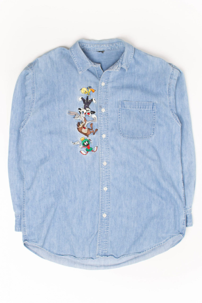 Vintage Looney Tunes 'Help!' Button Up Shirt