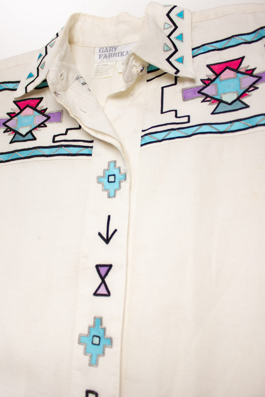 Vintage Gary Fabrikant Southwestern Button Up Shirt (1992)