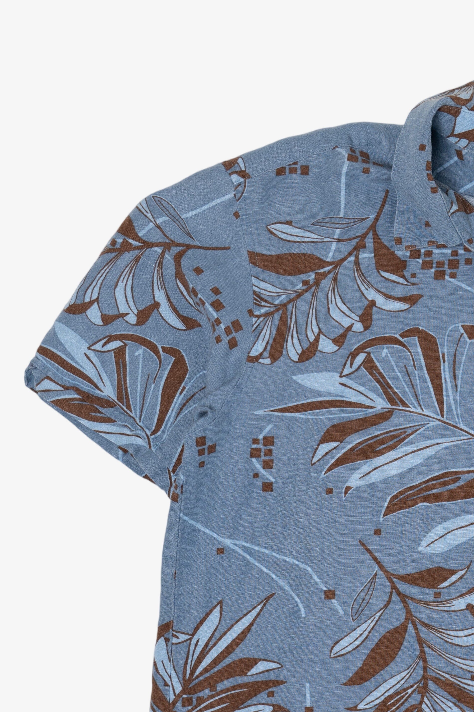 Blue Cubavera Button Up Shirt (2010s)