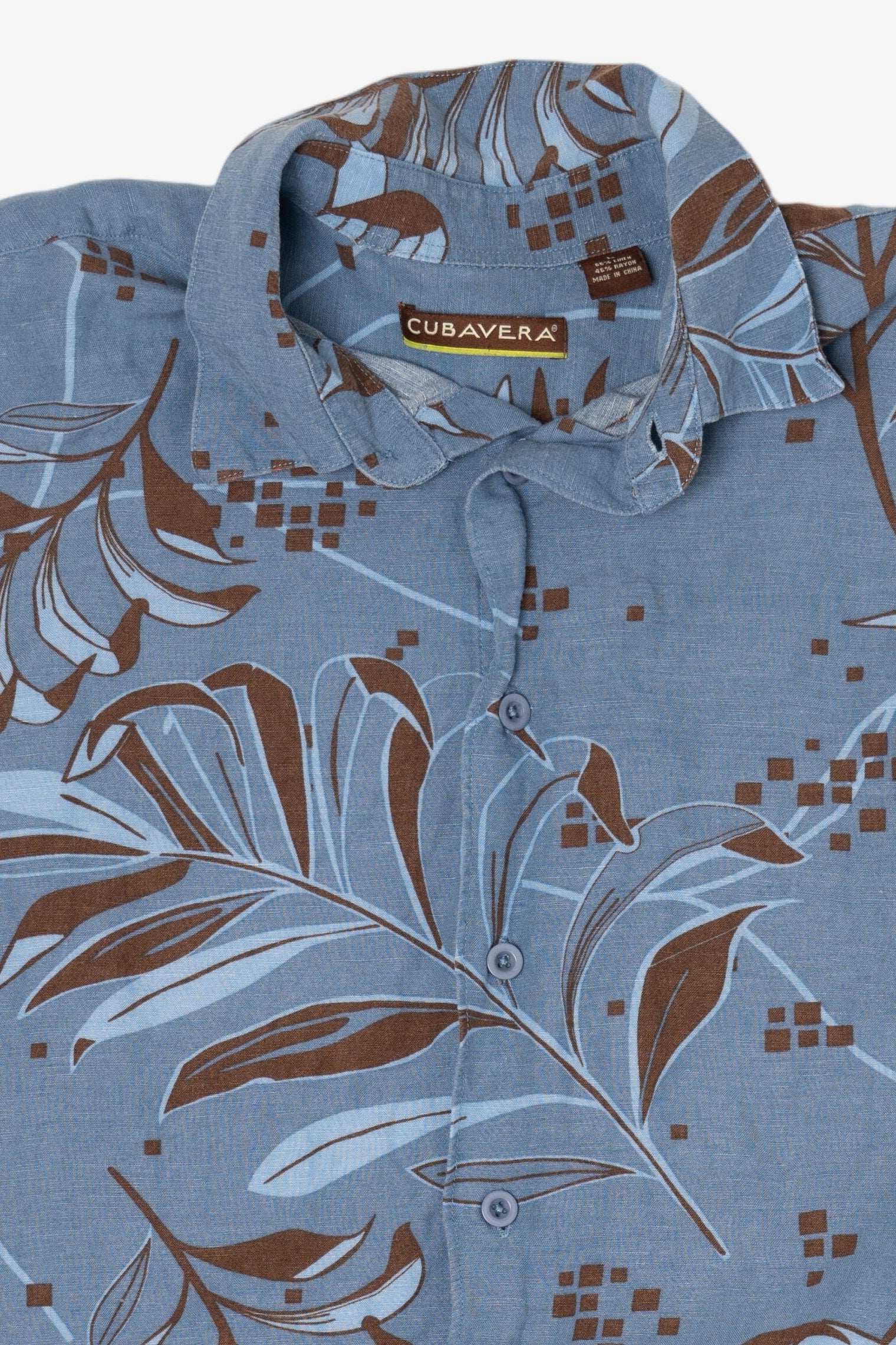 Blue Cubavera Button Up Shirt (2010s)