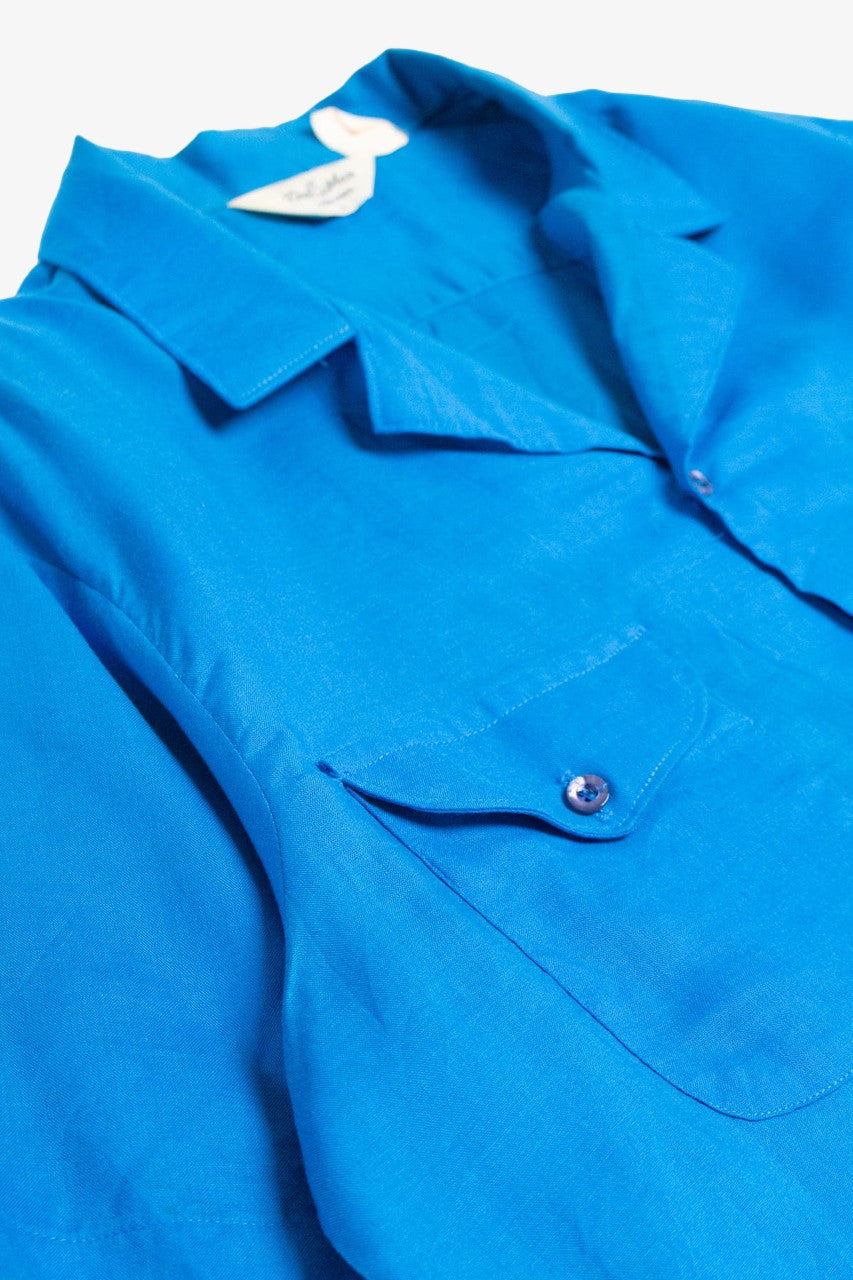 Del Mar Bright Blue Button Up Shirt