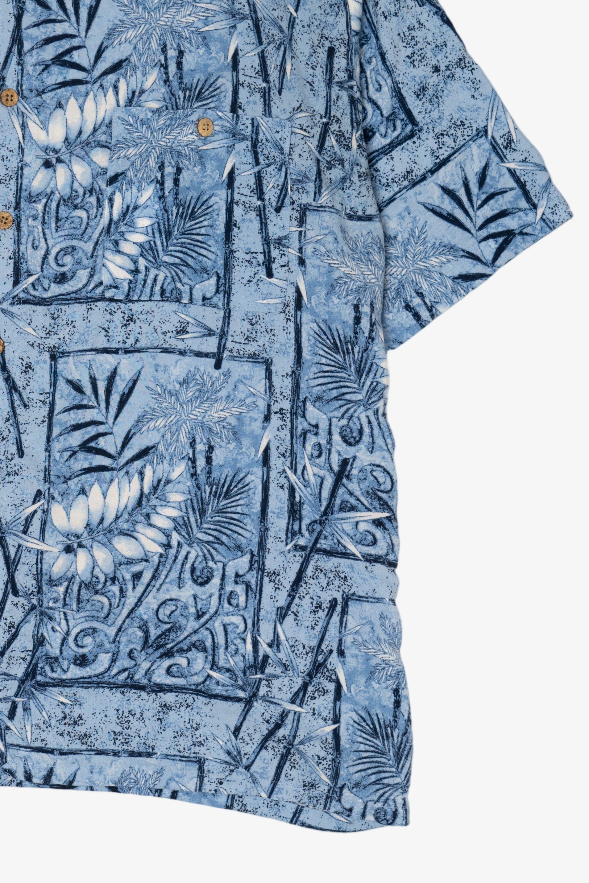 Blue Puritan Hawaiian Button Up Shirt (2000s)