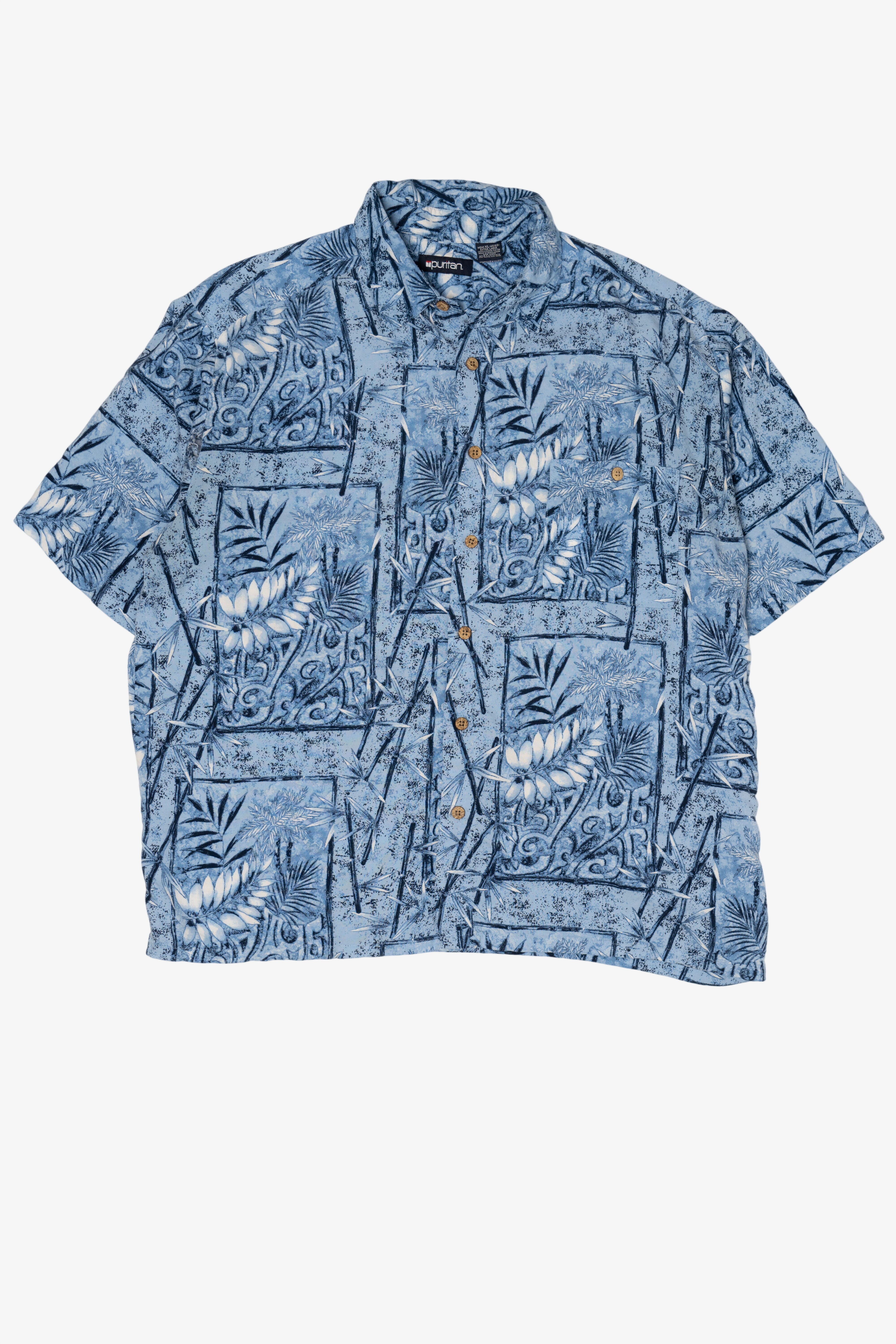 Blue Puritan Hawaiian Button Up Shirt (2000s)