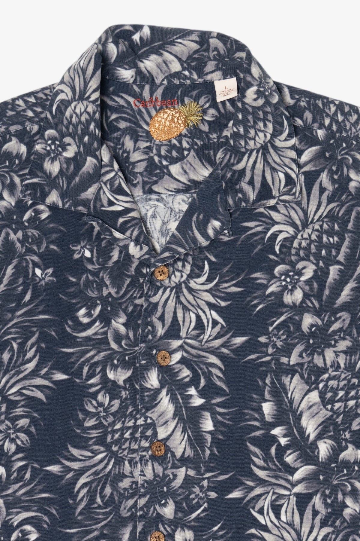 Caribbean Pineapple Hawaiian Button Up Shirt (2000s)