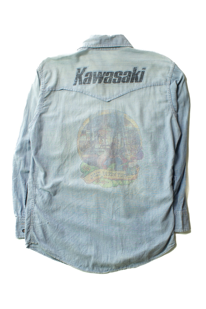 Vintage Kawasaki Chambray Button Up Shirt (1970s)