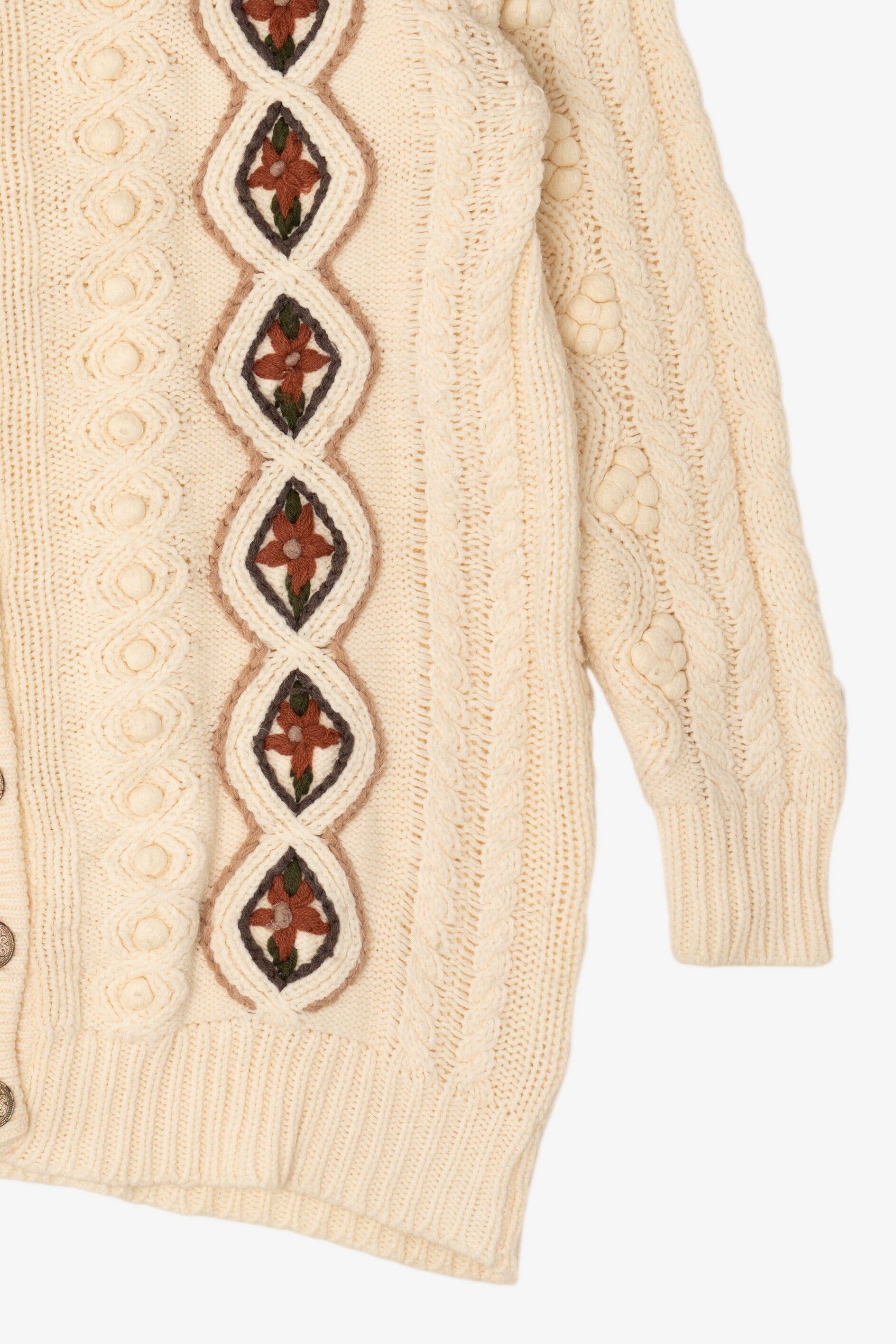 Vintage Ivory Avant Garde Fisherman Cardigan (1990s)