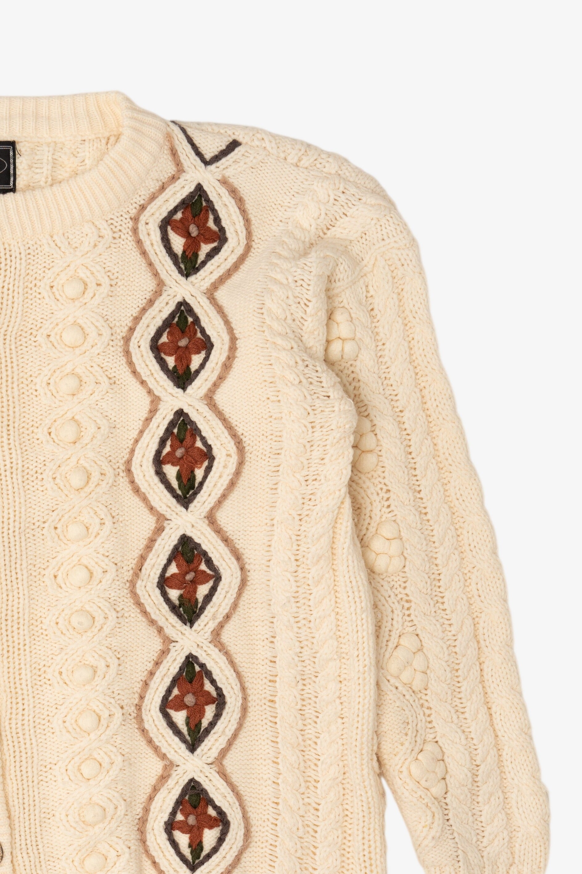 Vintage Ivory Avant Garde Fisherman Cardigan (1990s)