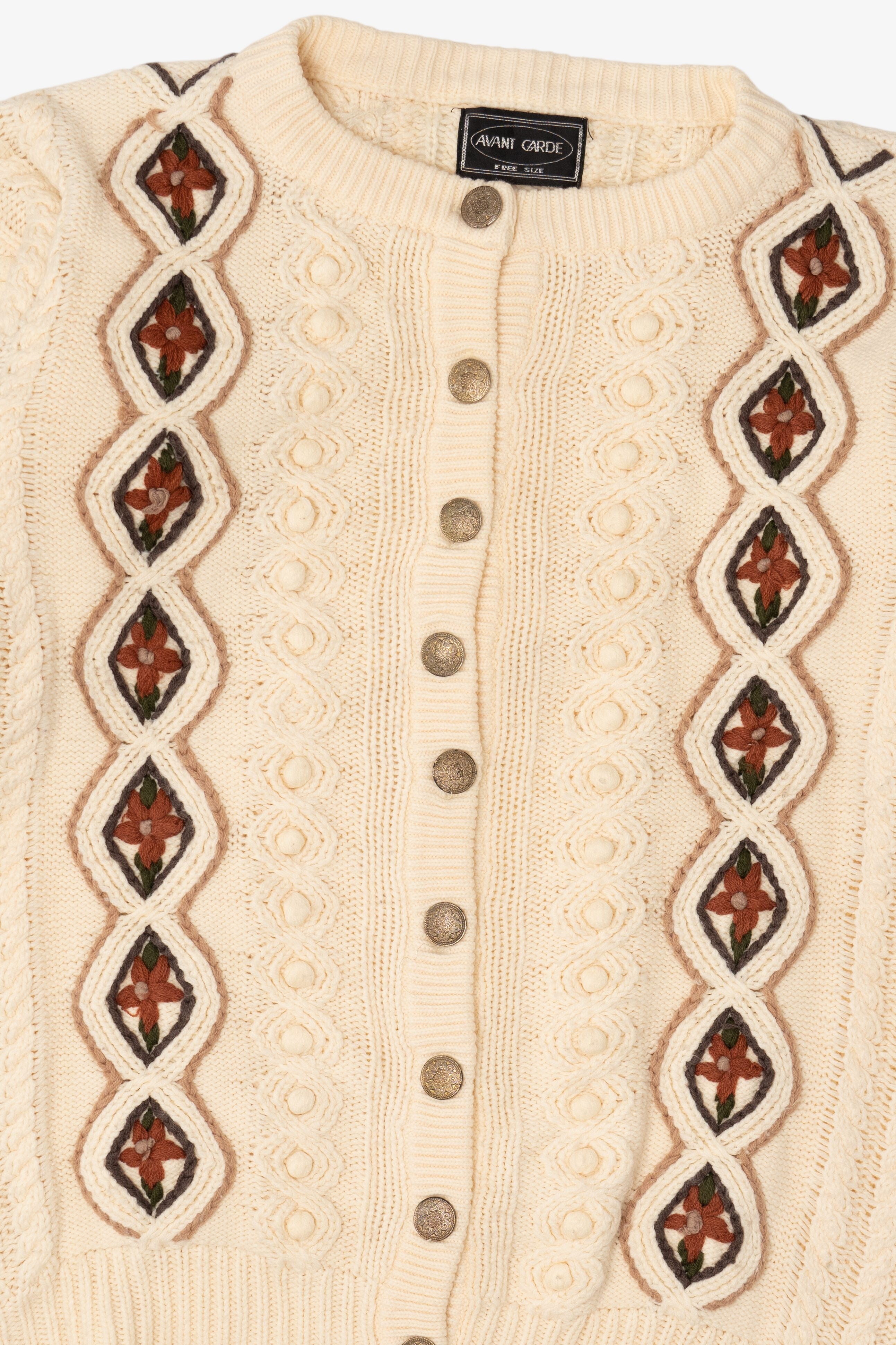 Vintage Ivory Avant Garde Fisherman Cardigan (1990s)