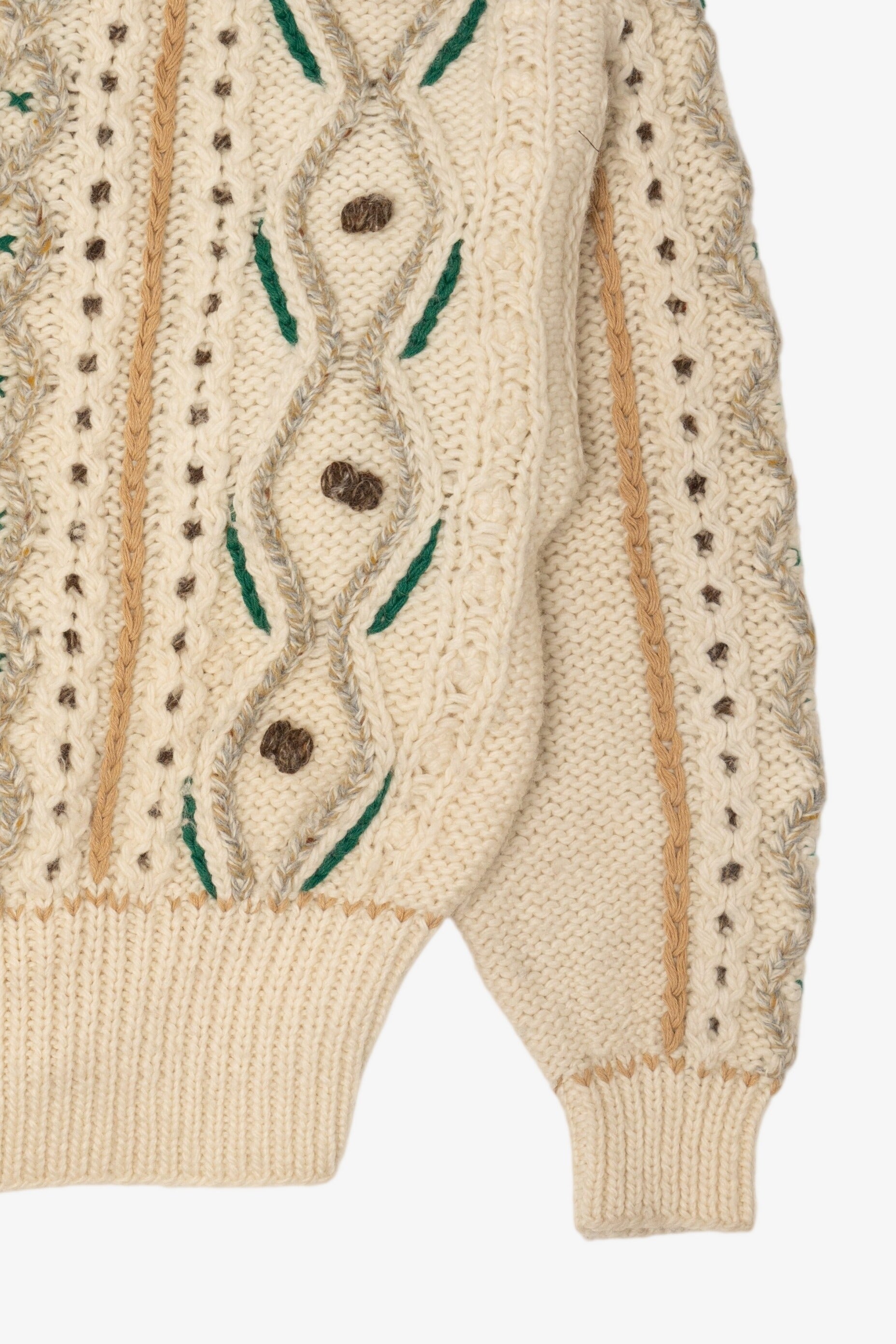 Vintage Ivory Liz Claiborne Embroidered Cardigan (1980s)