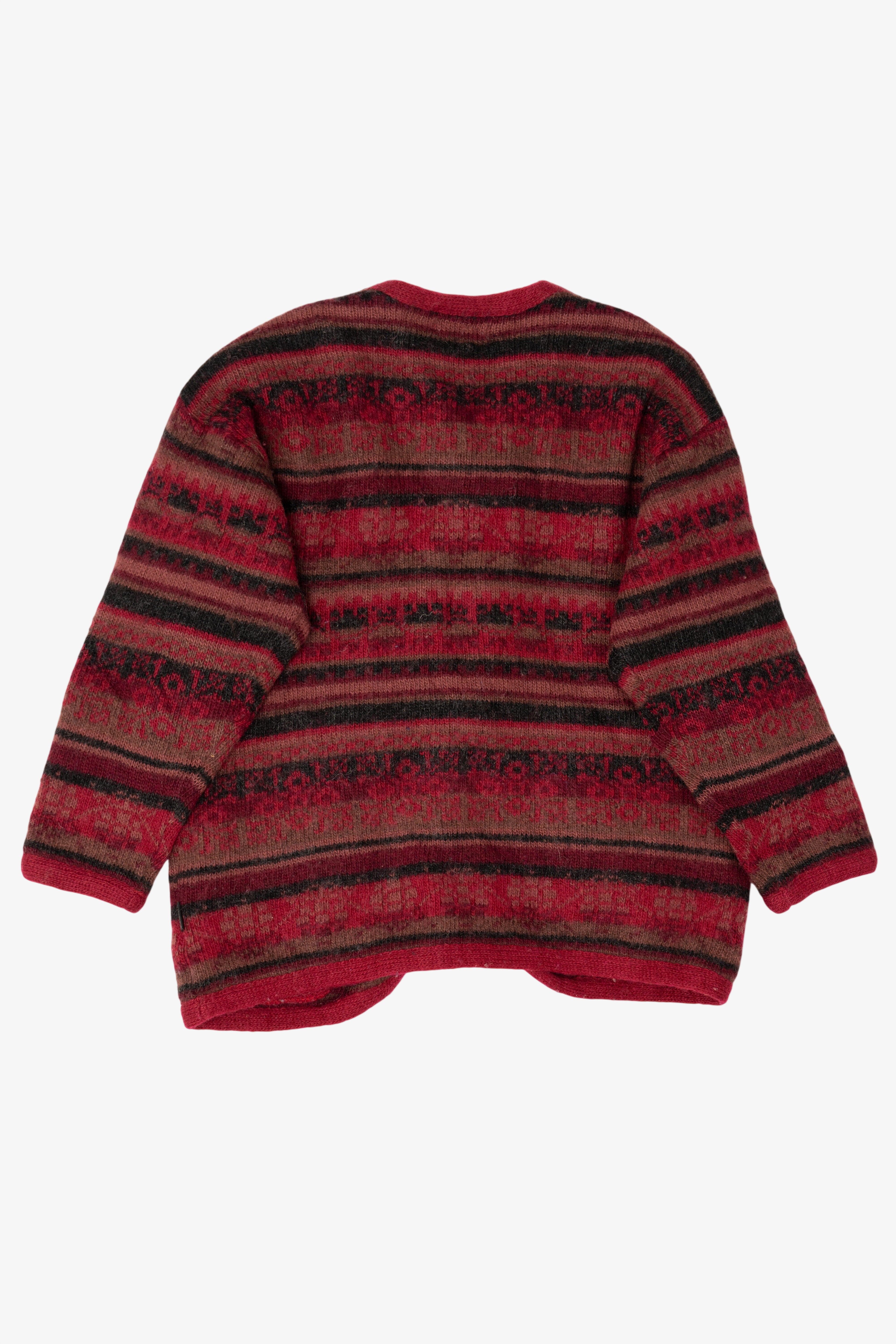 Vintage Red Deerberg Cardigan Sweater (1990s)