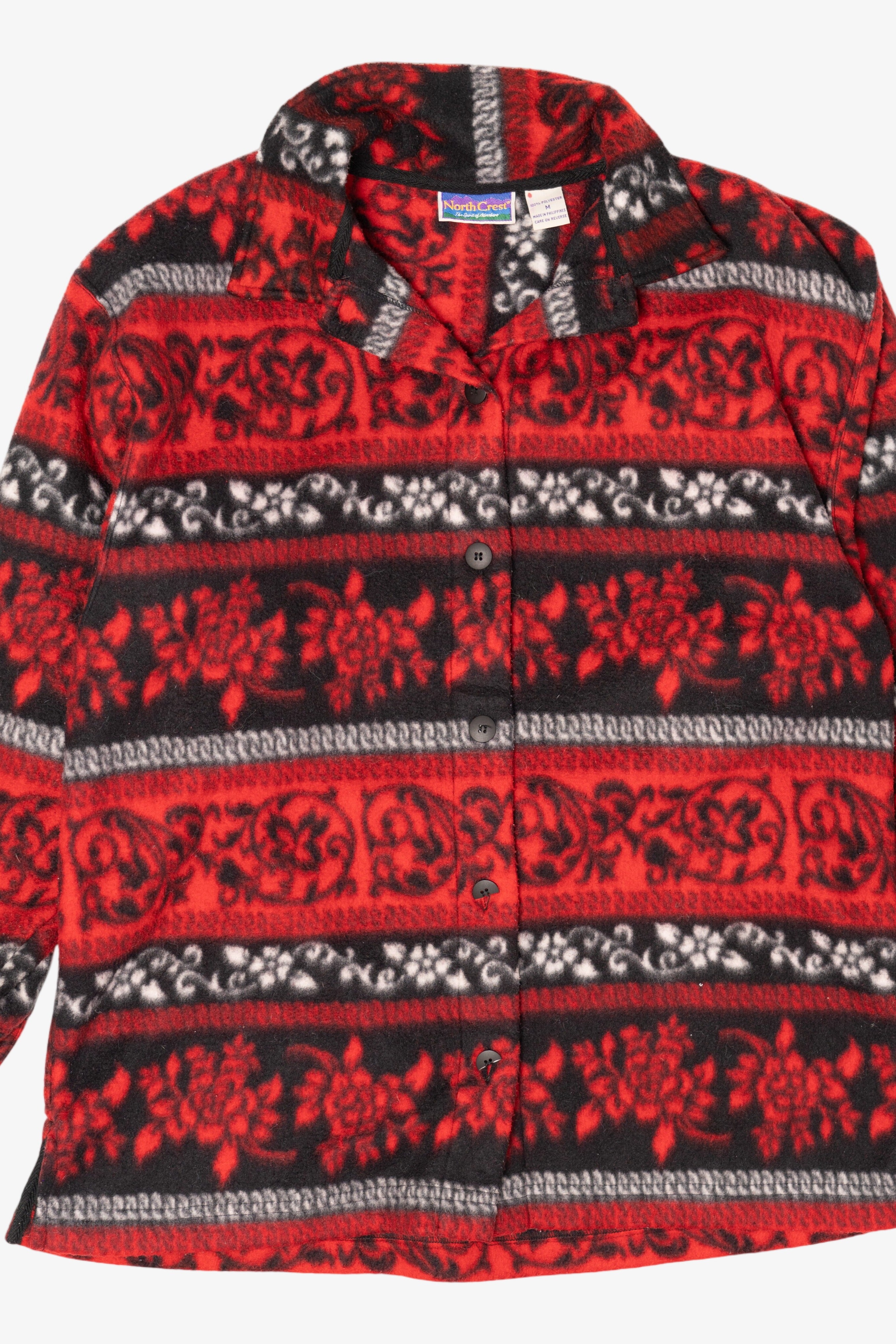 Vintage Red And Black Northcrest Button Up Sweater (1990s)
