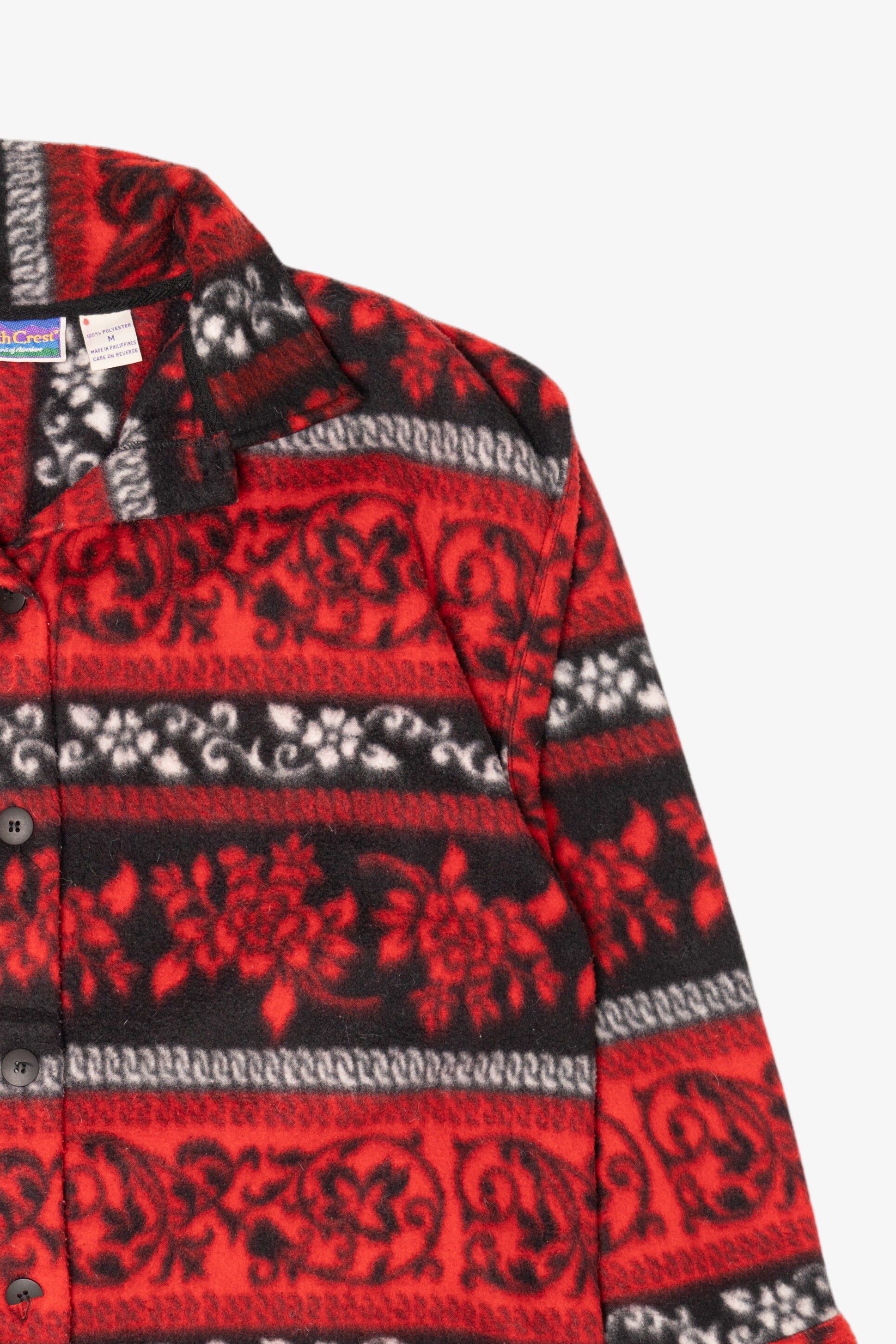 Vintage Red And Black Northcrest Button Up Sweater (1990s)