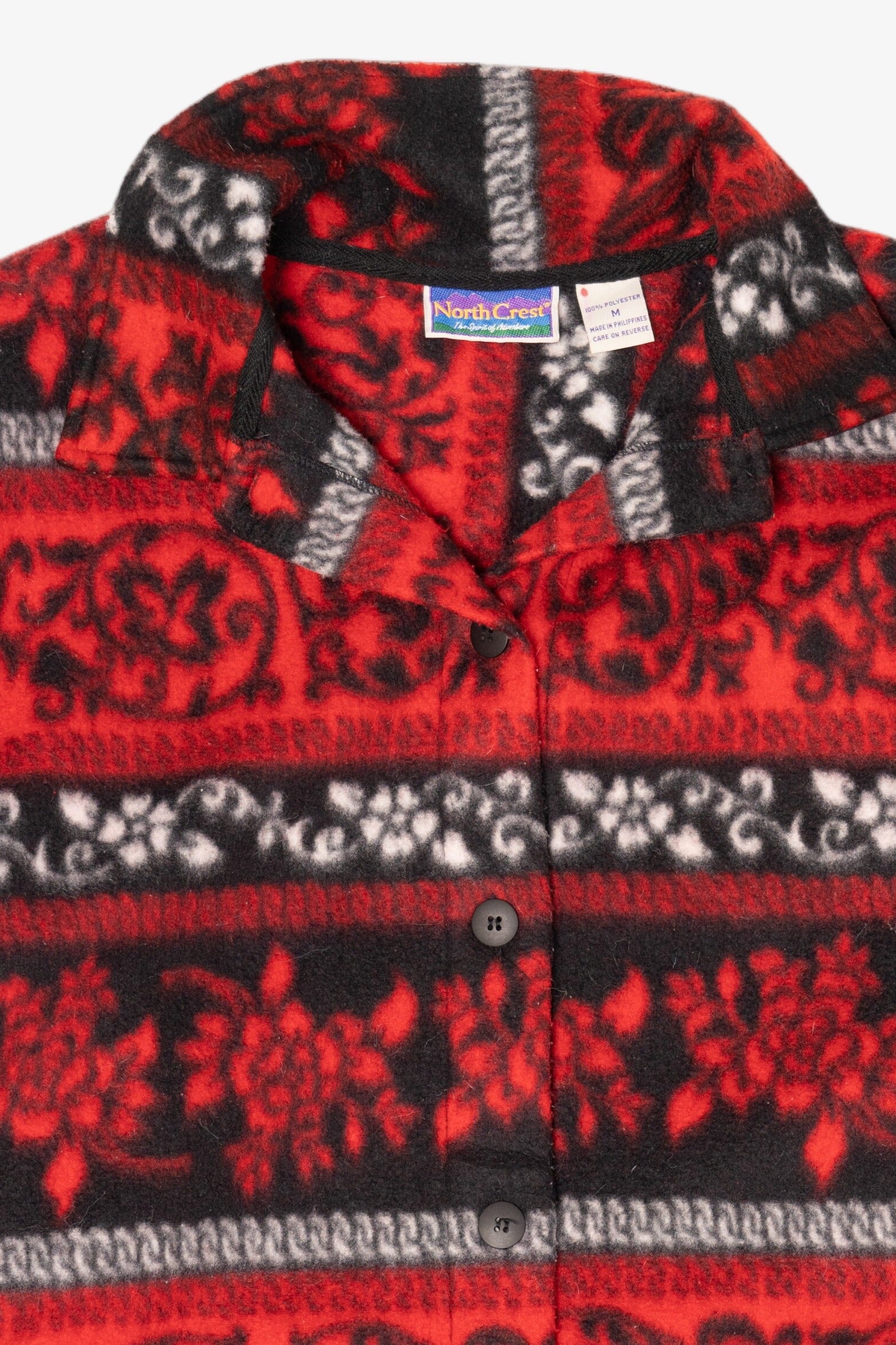 Vintage Red And Black Northcrest Button Up Sweater (1990s)
