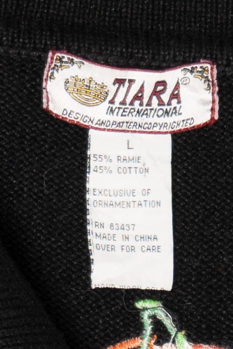 Vintage Tiara Pumpkins Halloween Autumn Sweater (1990s)
