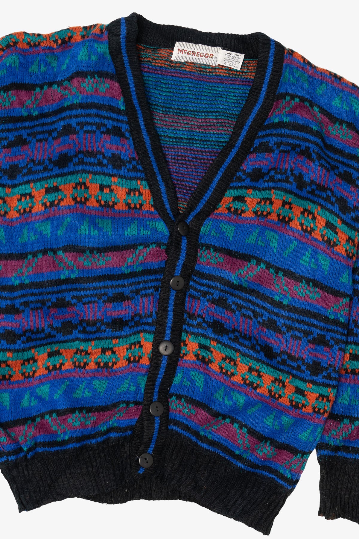 Vintage Blue McGregor Cardigan Sweater (1980s)