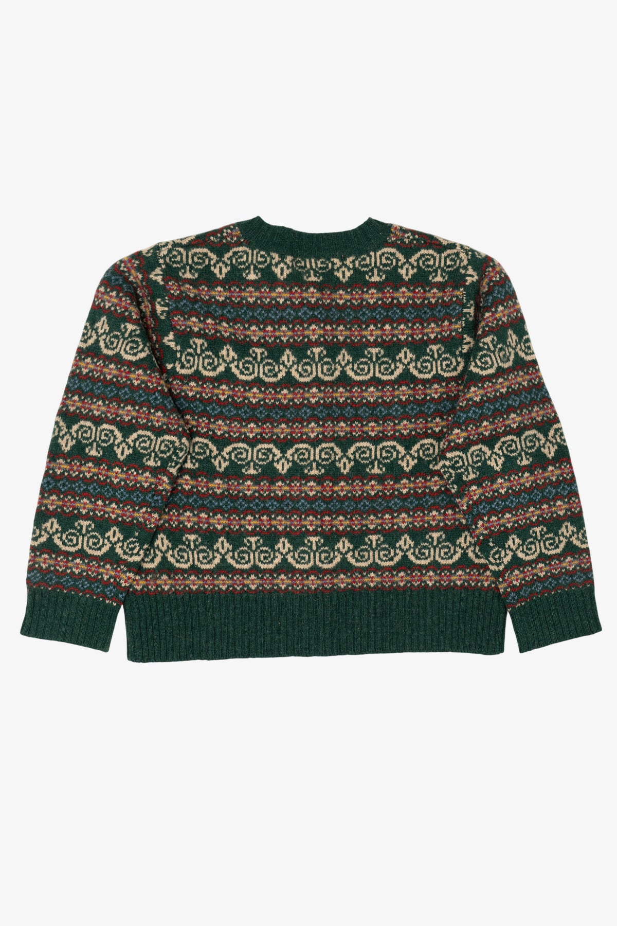 Vintage Green Rosanna Fair Isle Cardigan Sweater (1980s)