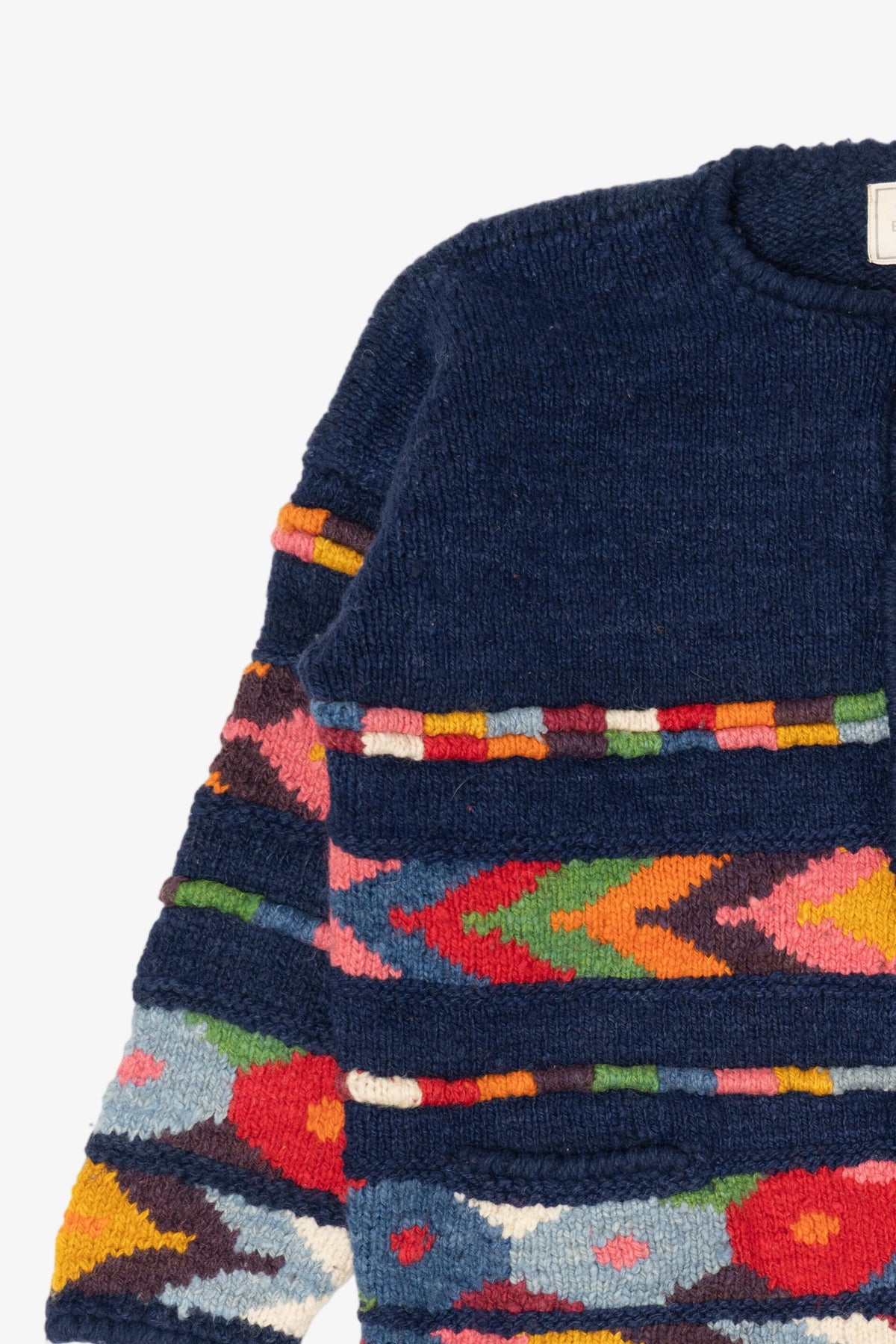 Vintage Hand Knit Express Cardigan Sweater (1990s)