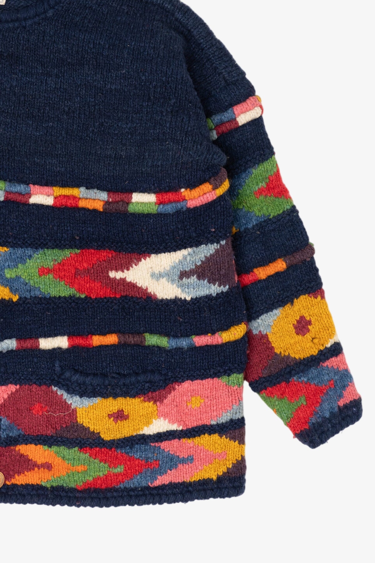 Vintage Hand Knit Express Cardigan Sweater (1990s)
