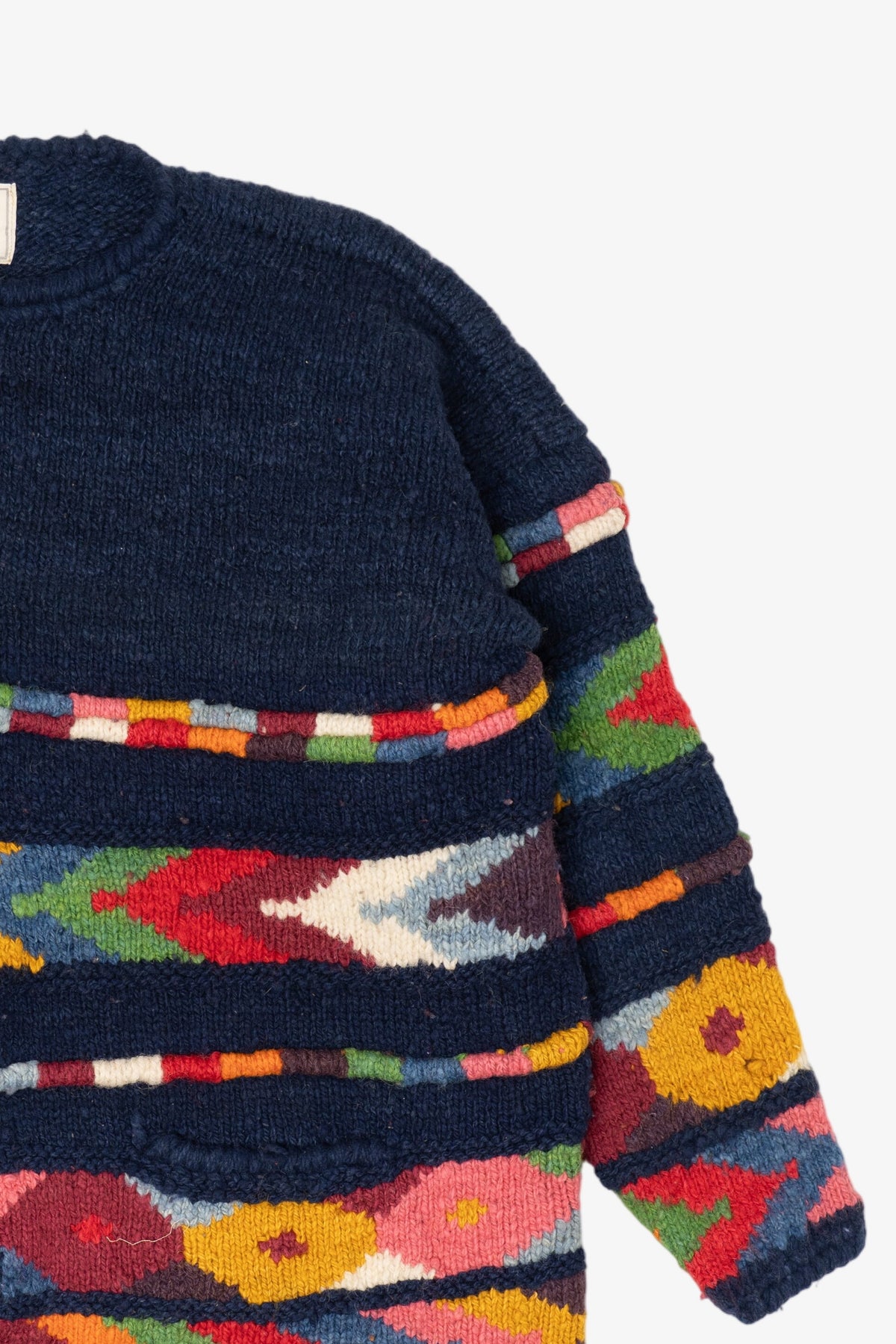 Vintage Hand Knit Express Cardigan Sweater (1990s)
