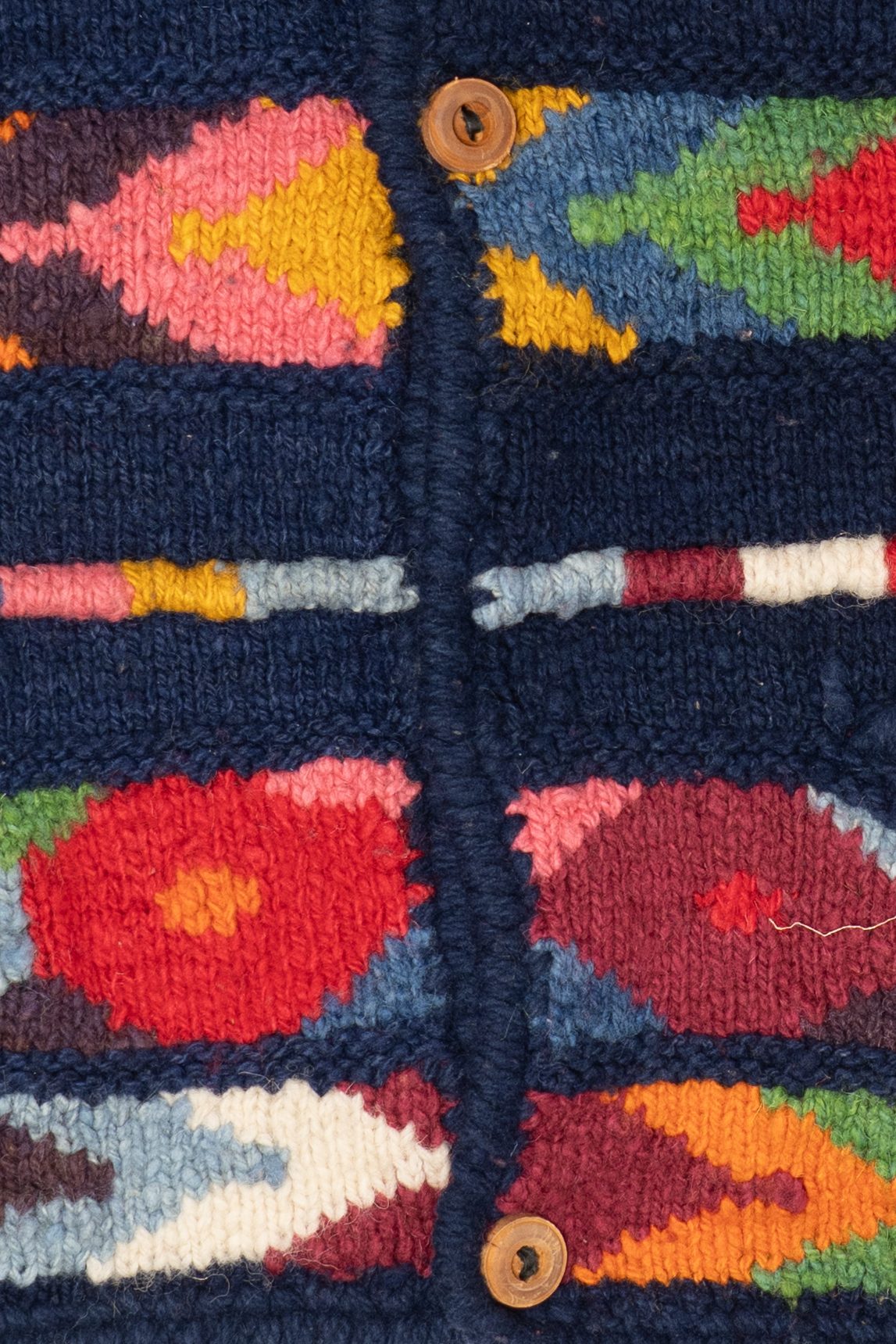 Vintage Hand Knit Express Cardigan Sweater (1990s)