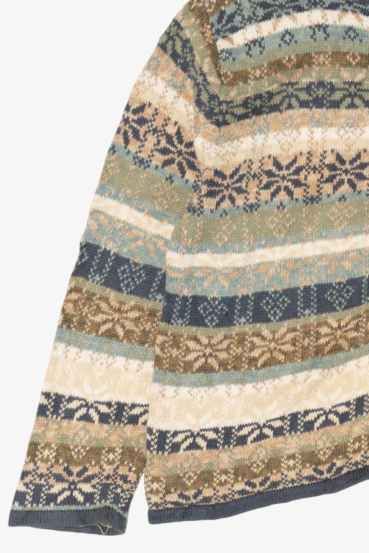 Vintage Heirloom Collectible Blue Fair Isle Cardigan Sweater (2000s)