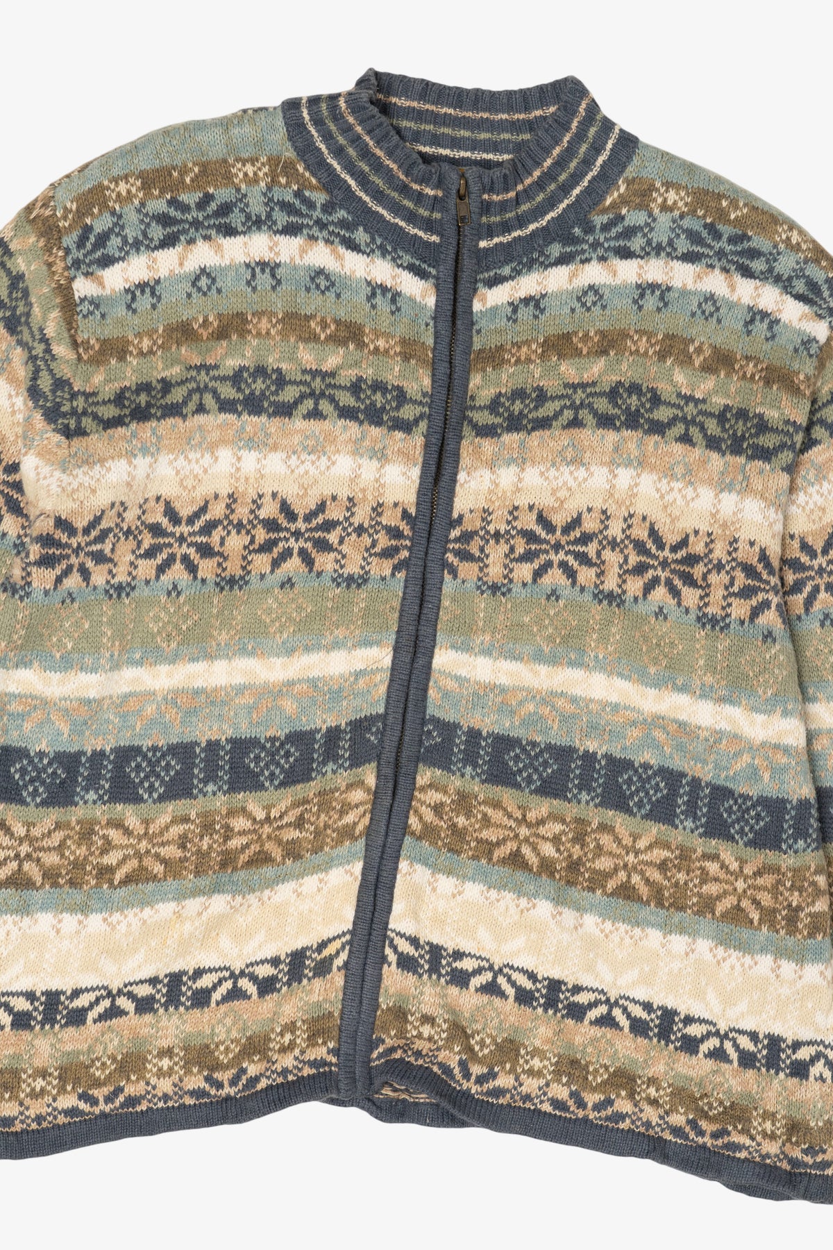 Vintage Heirloom Collectible Blue Fair Isle Cardigan Sweater (2000s)