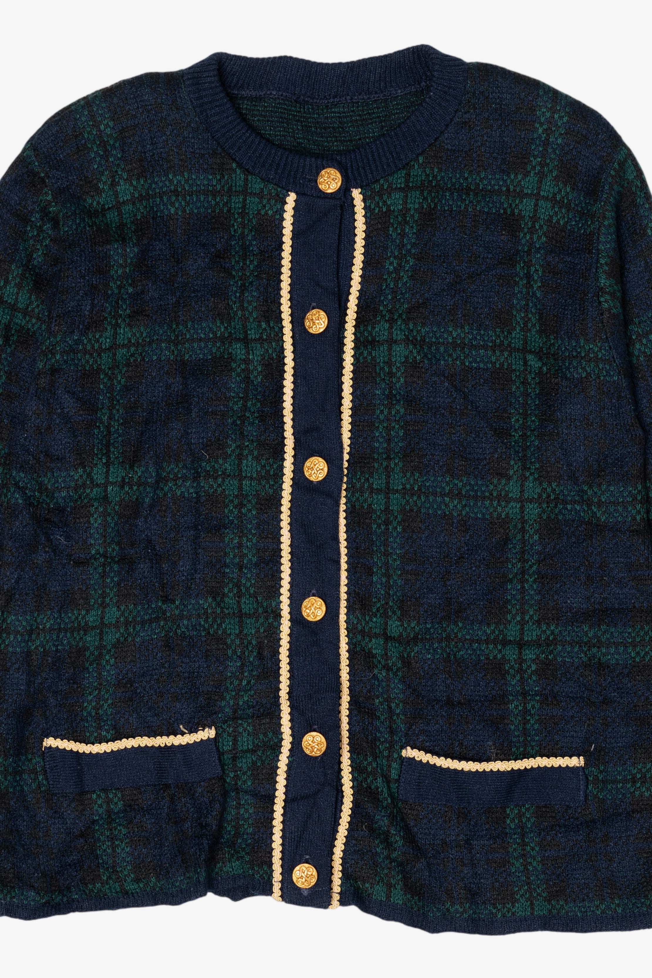 Vintage Shoulder Pads Cardigan Sweater (1980s)
