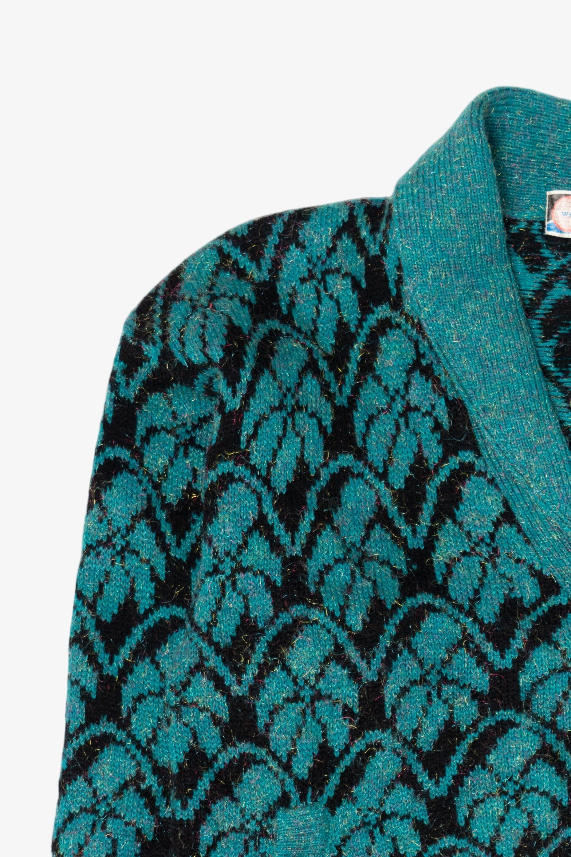 Vintage Teal Lang Kong Cardigan (1980s)