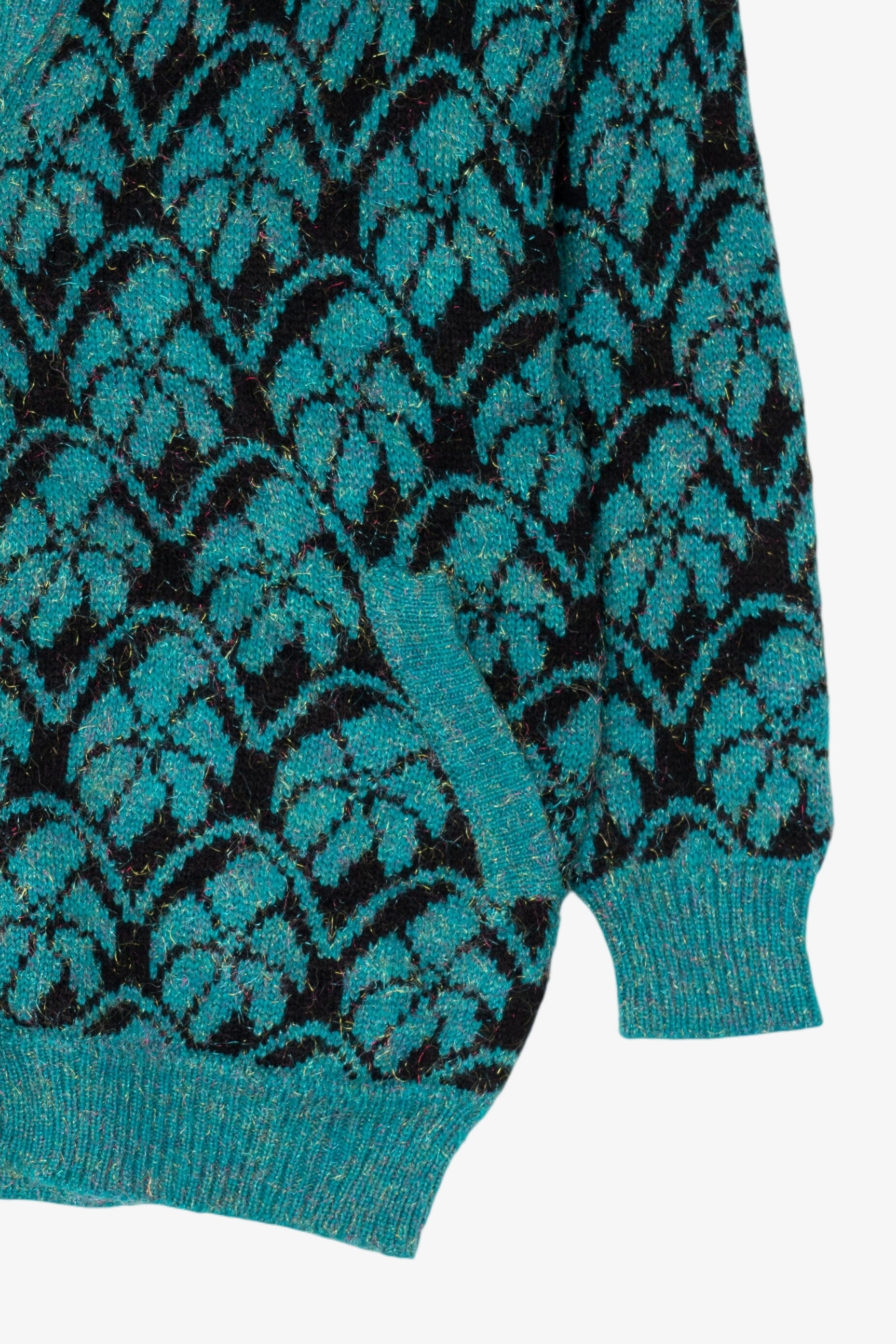 Vintage Teal Lang Kong Cardigan (1980s)