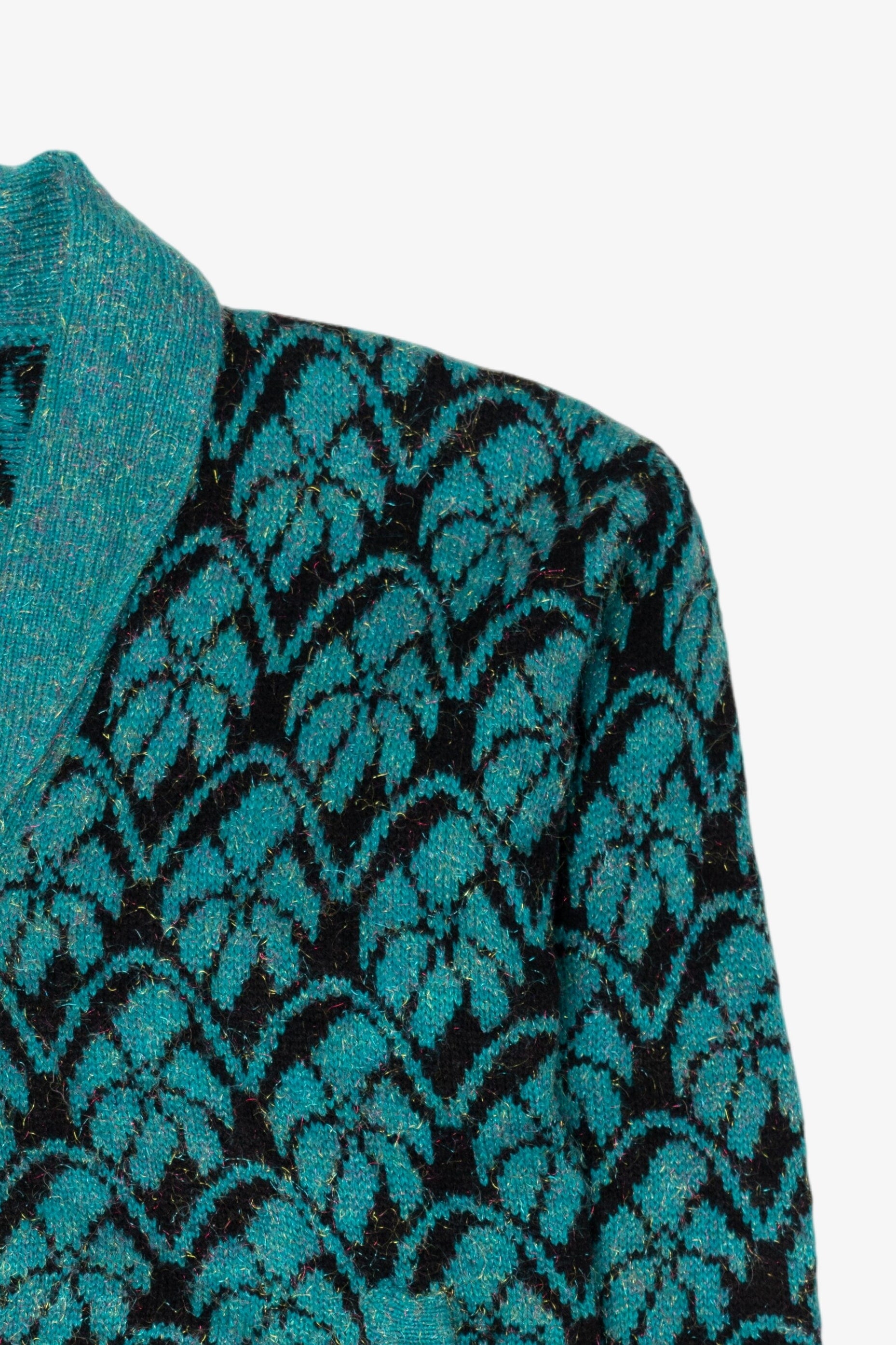 Vintage Teal Lang Kong Cardigan (1980s)