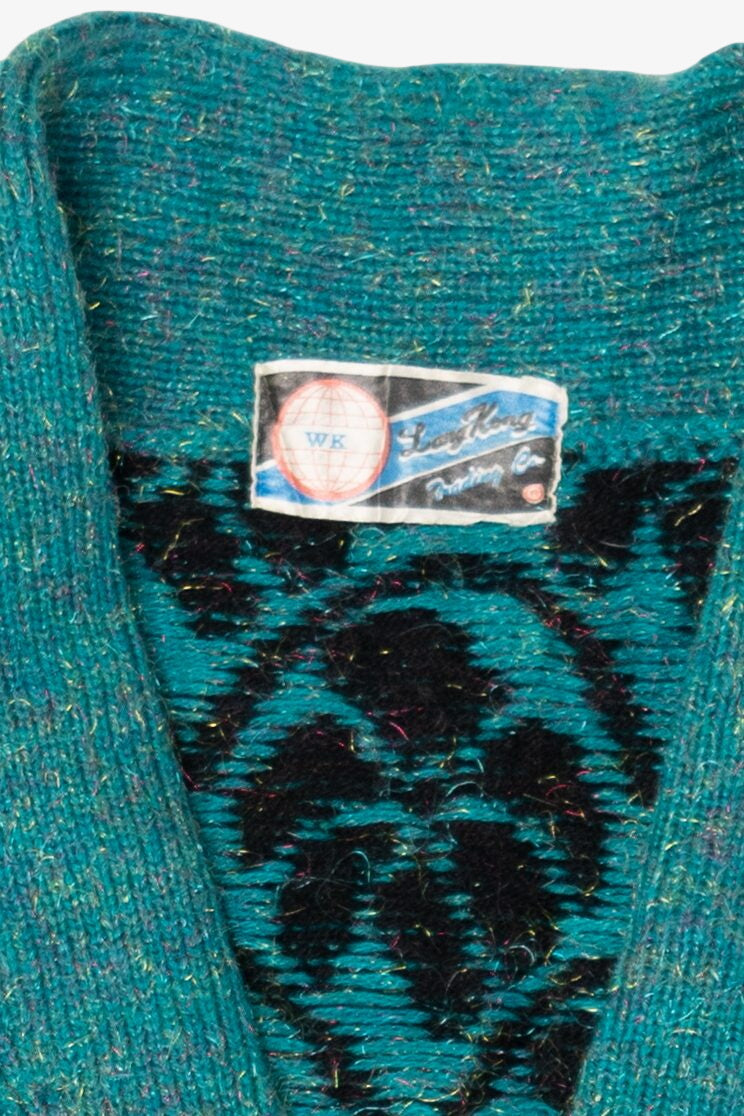 Vintage Teal Lang Kong Cardigan (1980s)