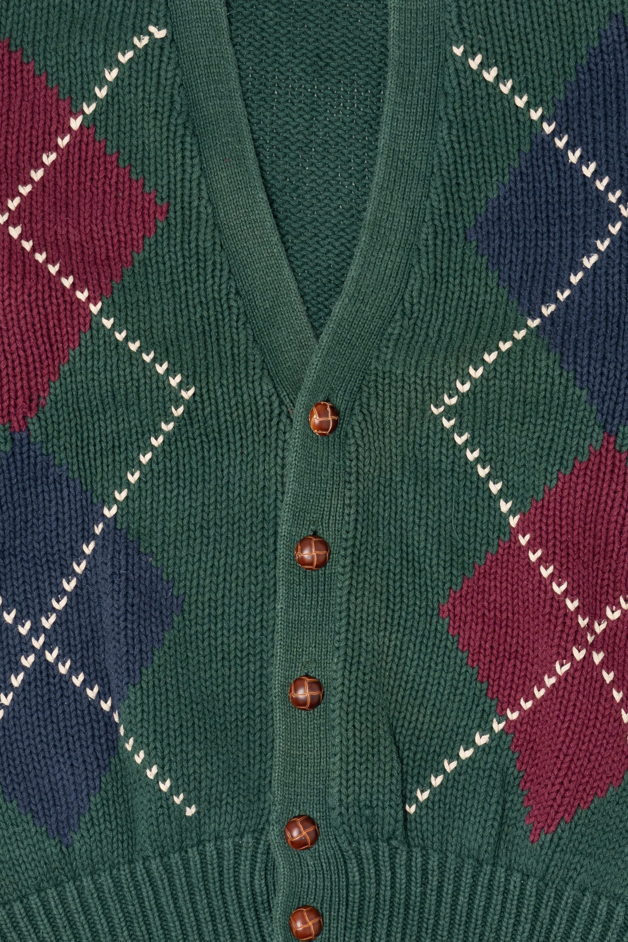 Vintage Green Structure Cardigan (1990s)