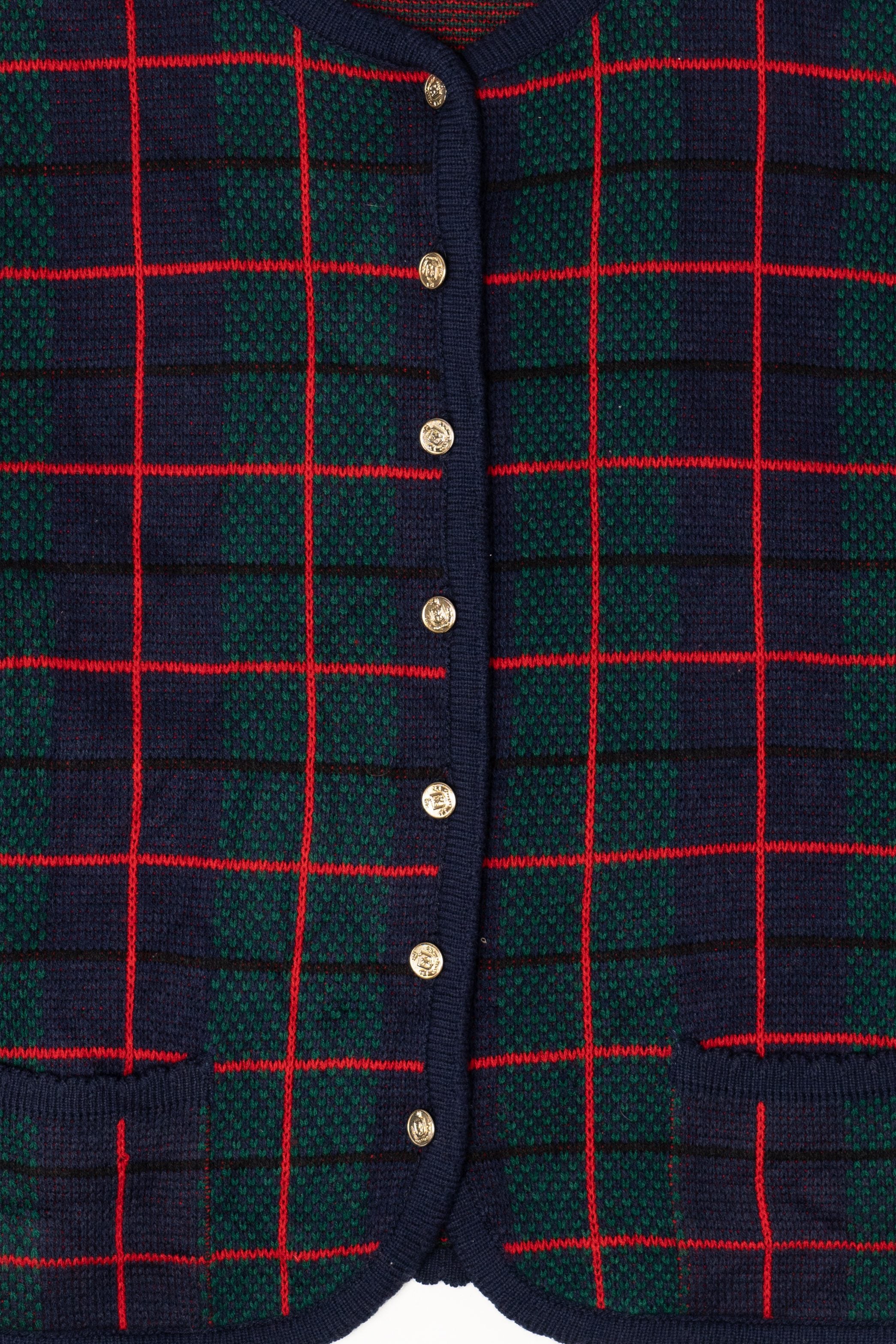 Vintage Navy Blue Tally-Ho Cardigan (1980s)