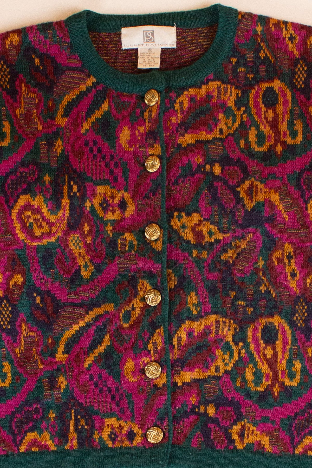 Vintage PS Illustrations Cardigan Sweater (1990s)