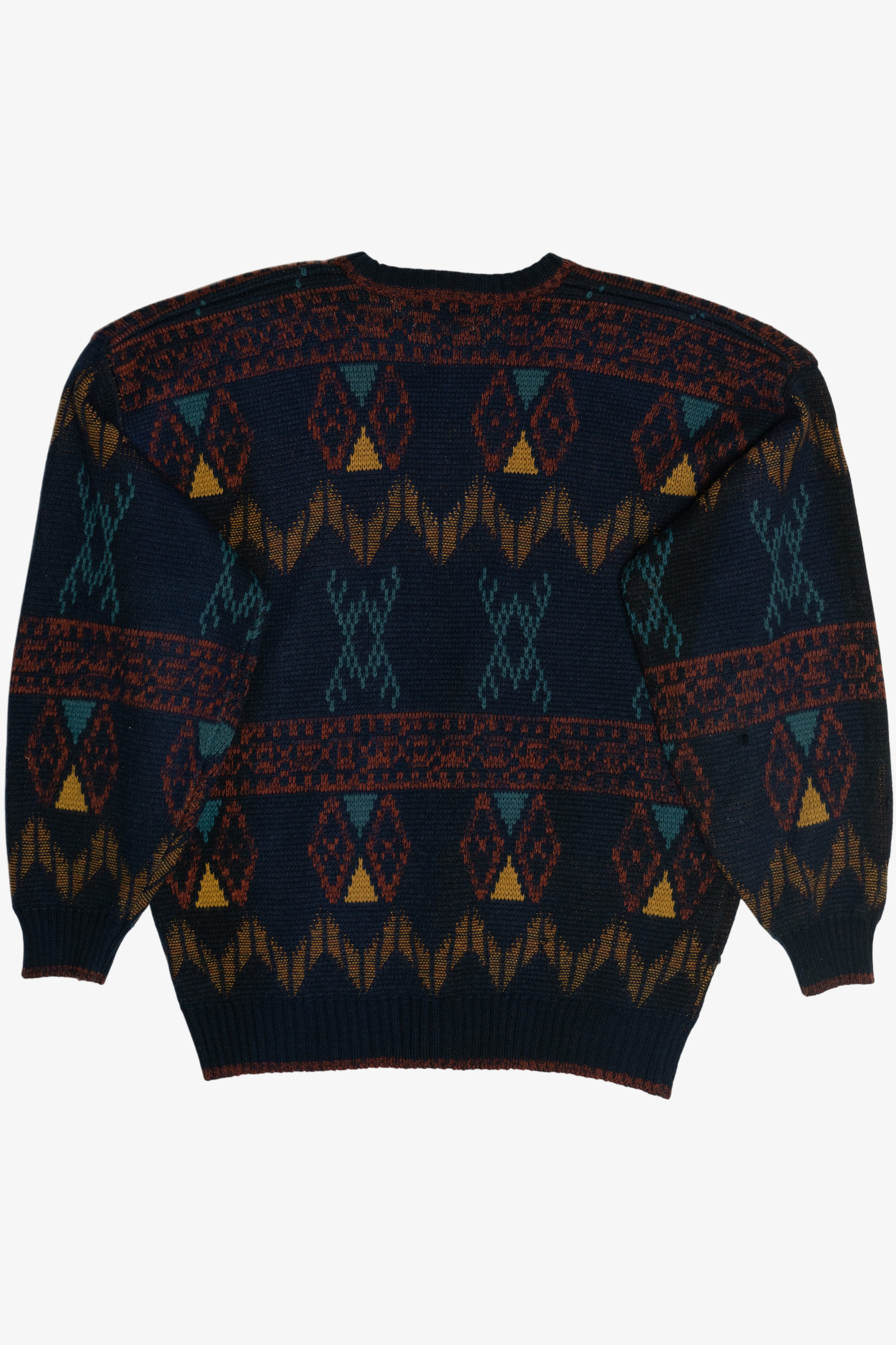 Vintage Essentials Graphic Cardigan Sweater (1980s)