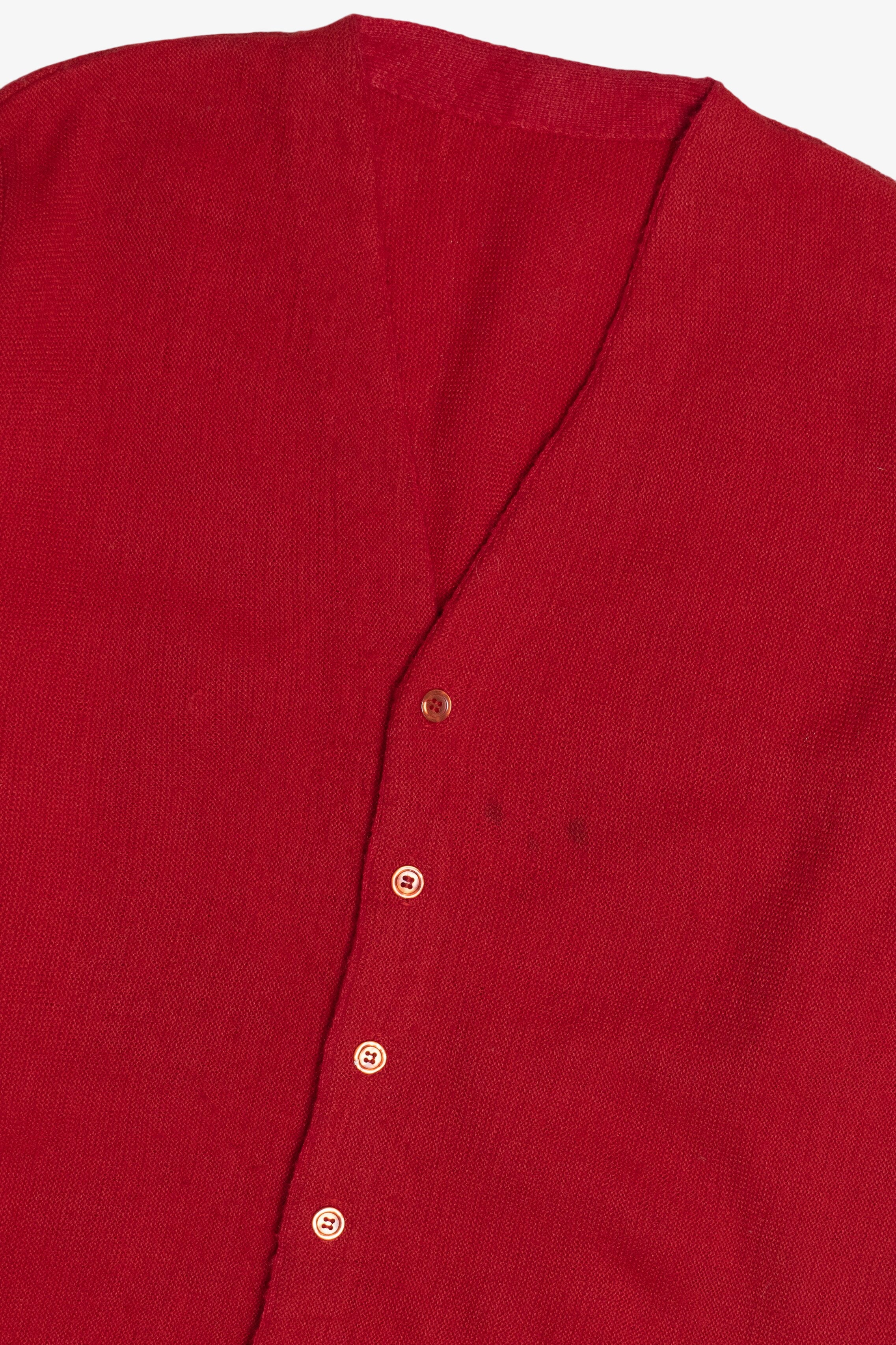 Vintage Red Button Up Cardigan Sweater (1980s)