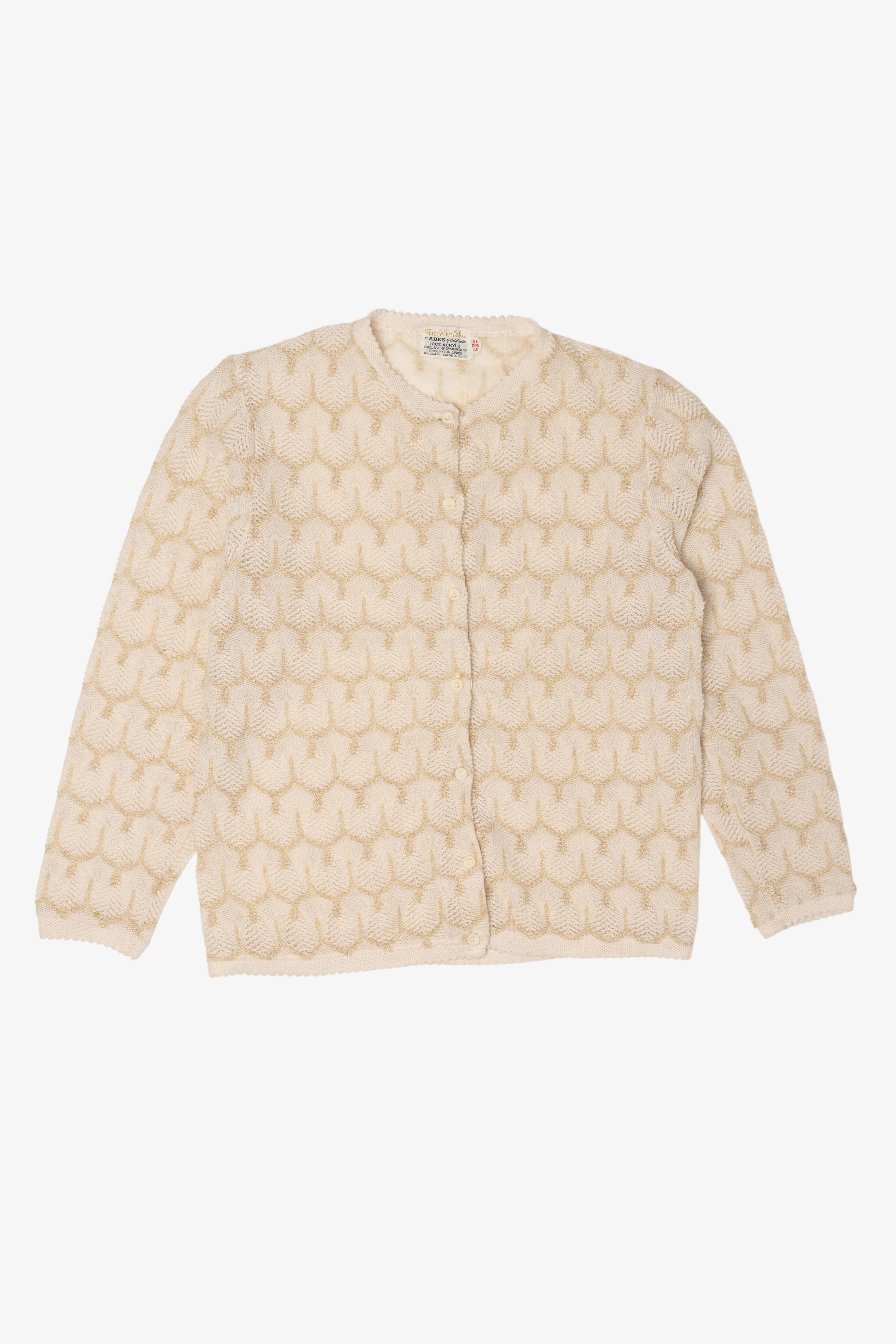 Vintage Ivory Fashion Elle Cardigan (1970s)